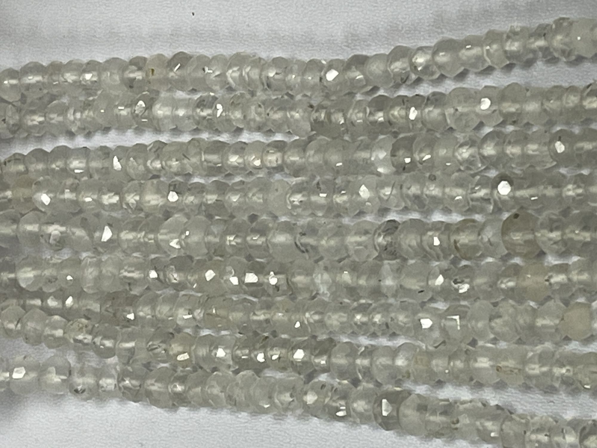 Moonstone Rondelle Faceted Ceylone