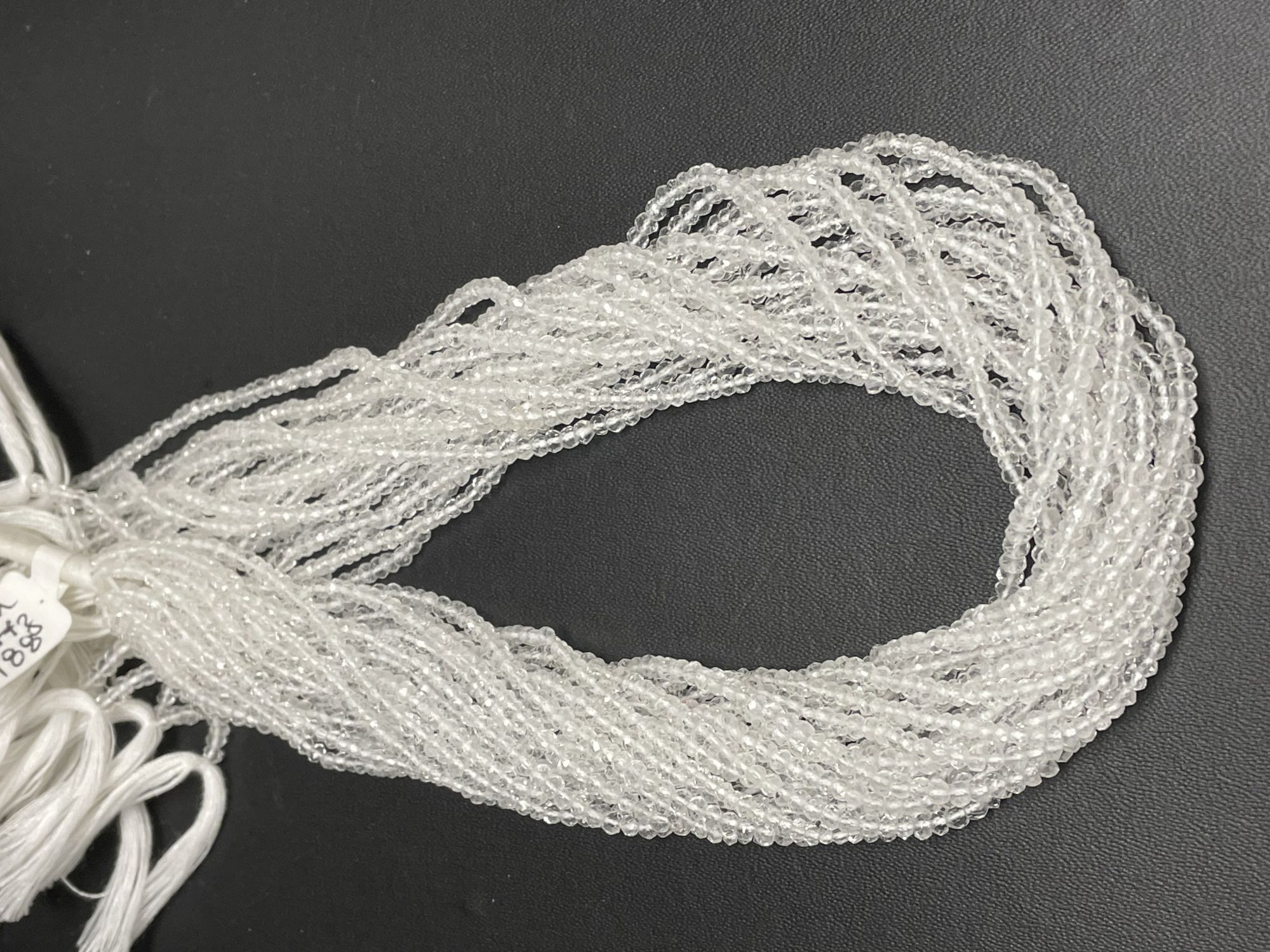 Crystal Quartz Rondelle Faceted