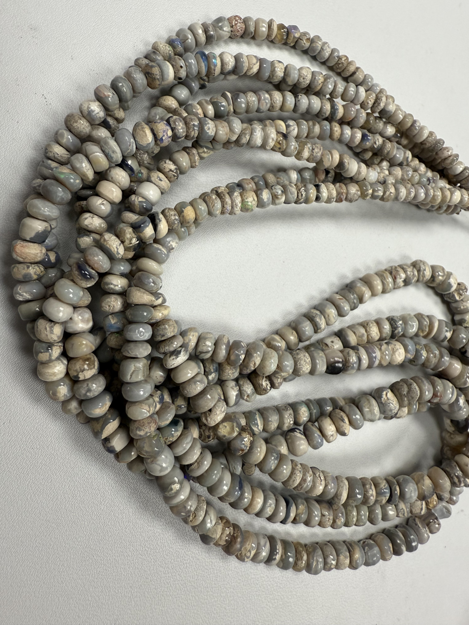 Natural Australian Opal Rondelle Smooth