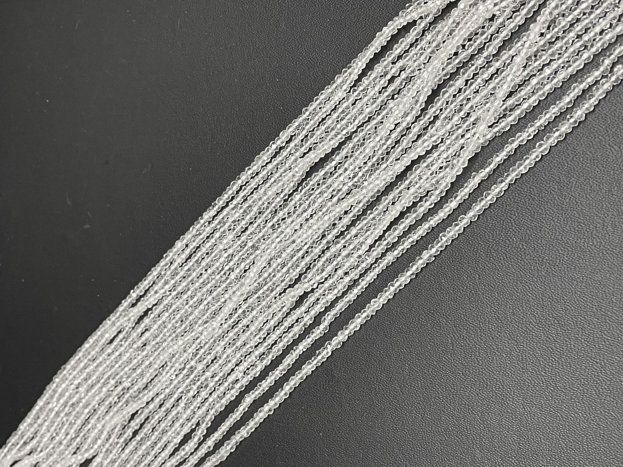 Crystal Quartz Rondelle Faceted