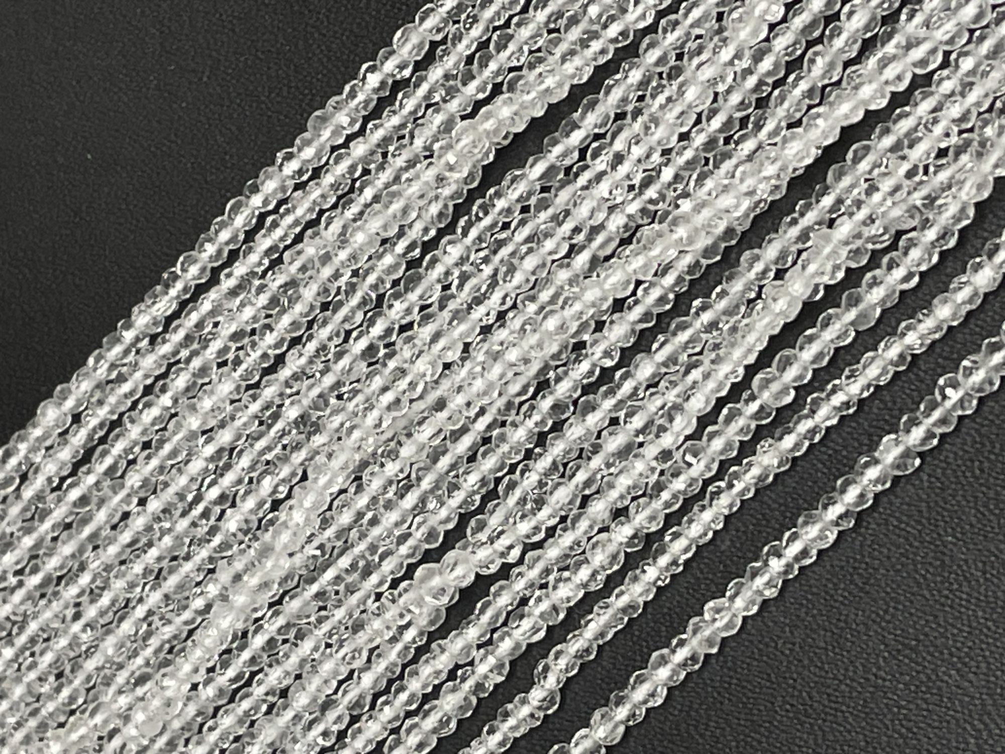 Crystal Quartz Rondelle Faceted