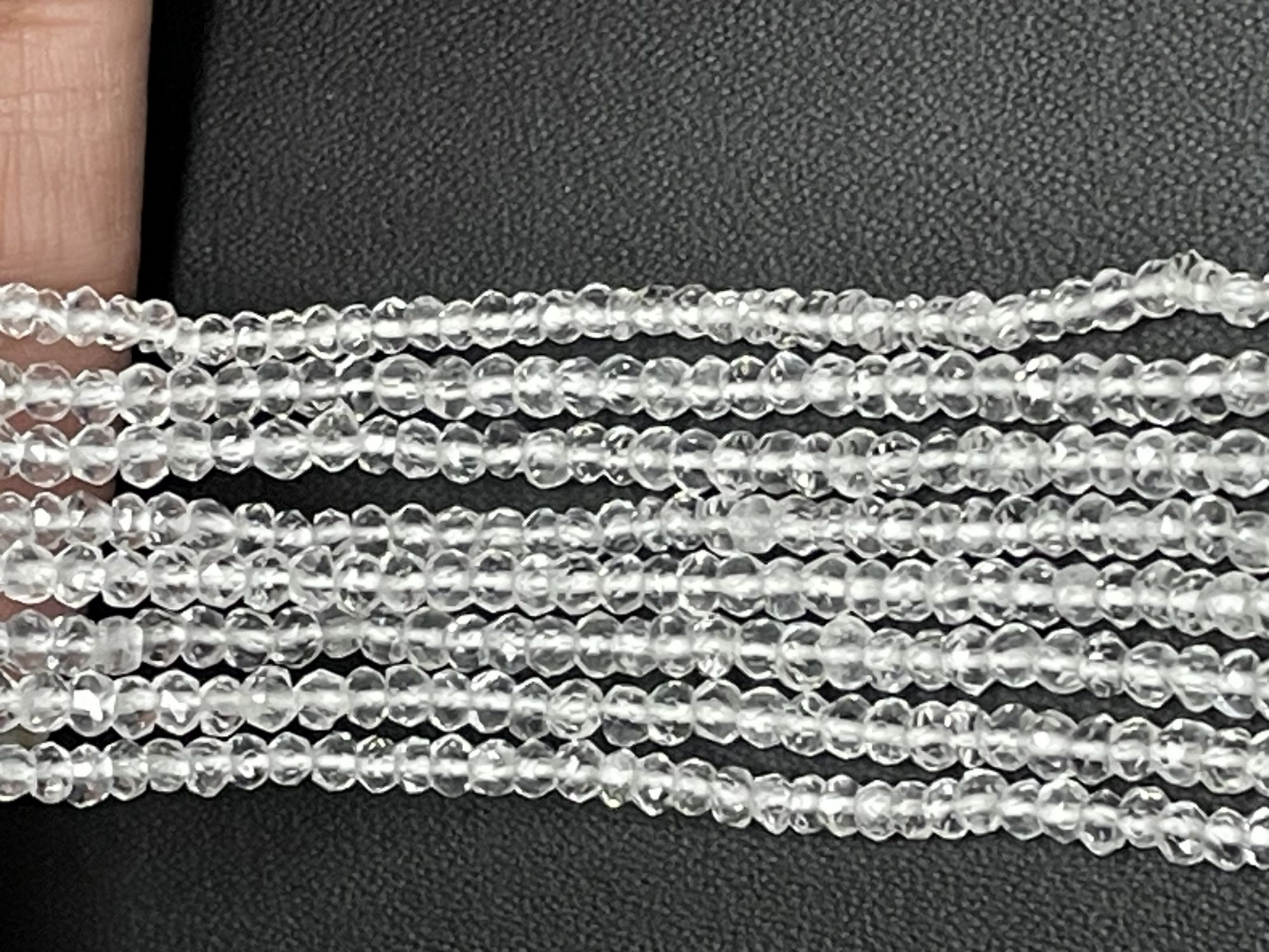 Crystal Quartz Rondelle Faceted