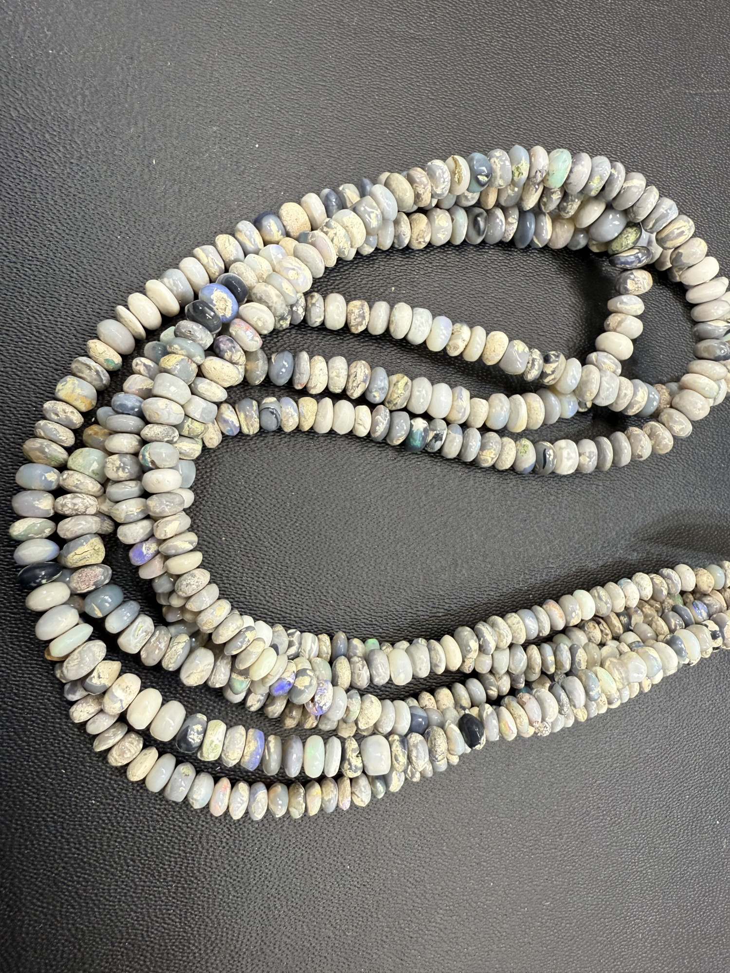 Natural Australian Opal Rondelle Smooth