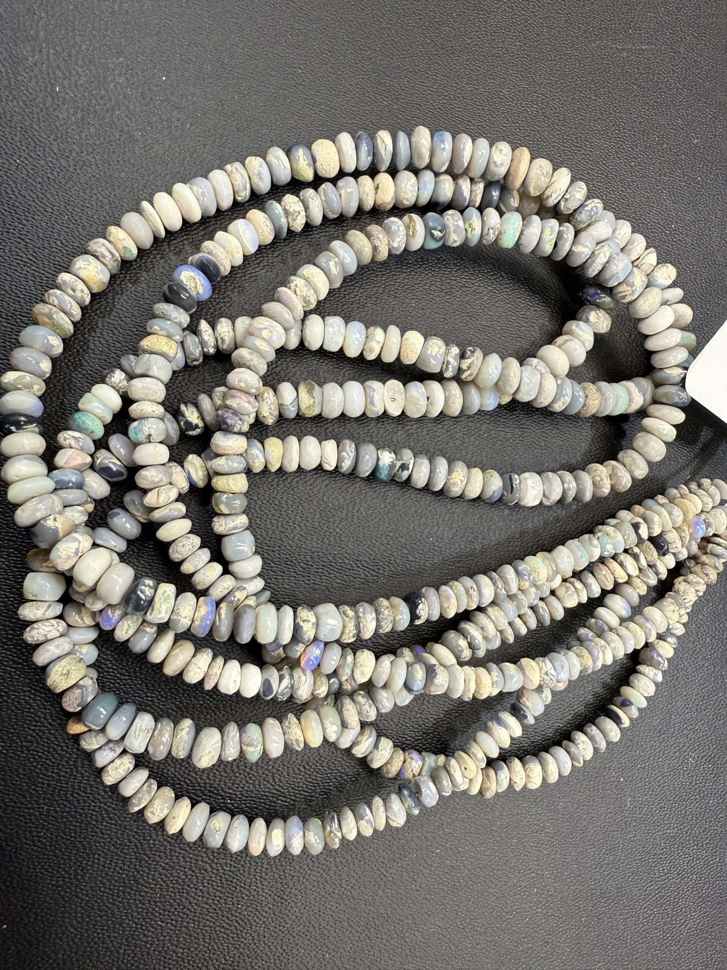 Natural Australian Opal Rondelle Smooth