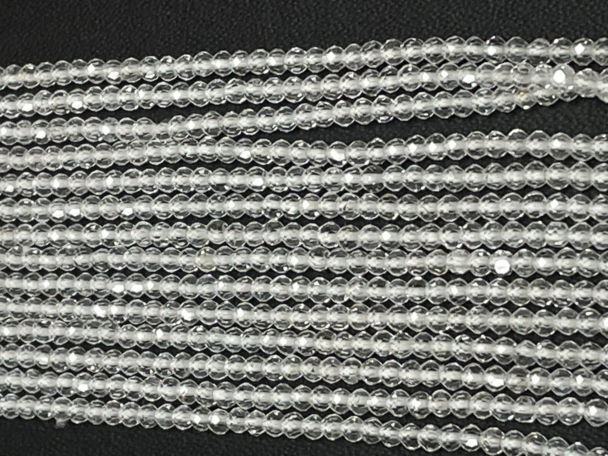 White Topaz Rondelle Faceted