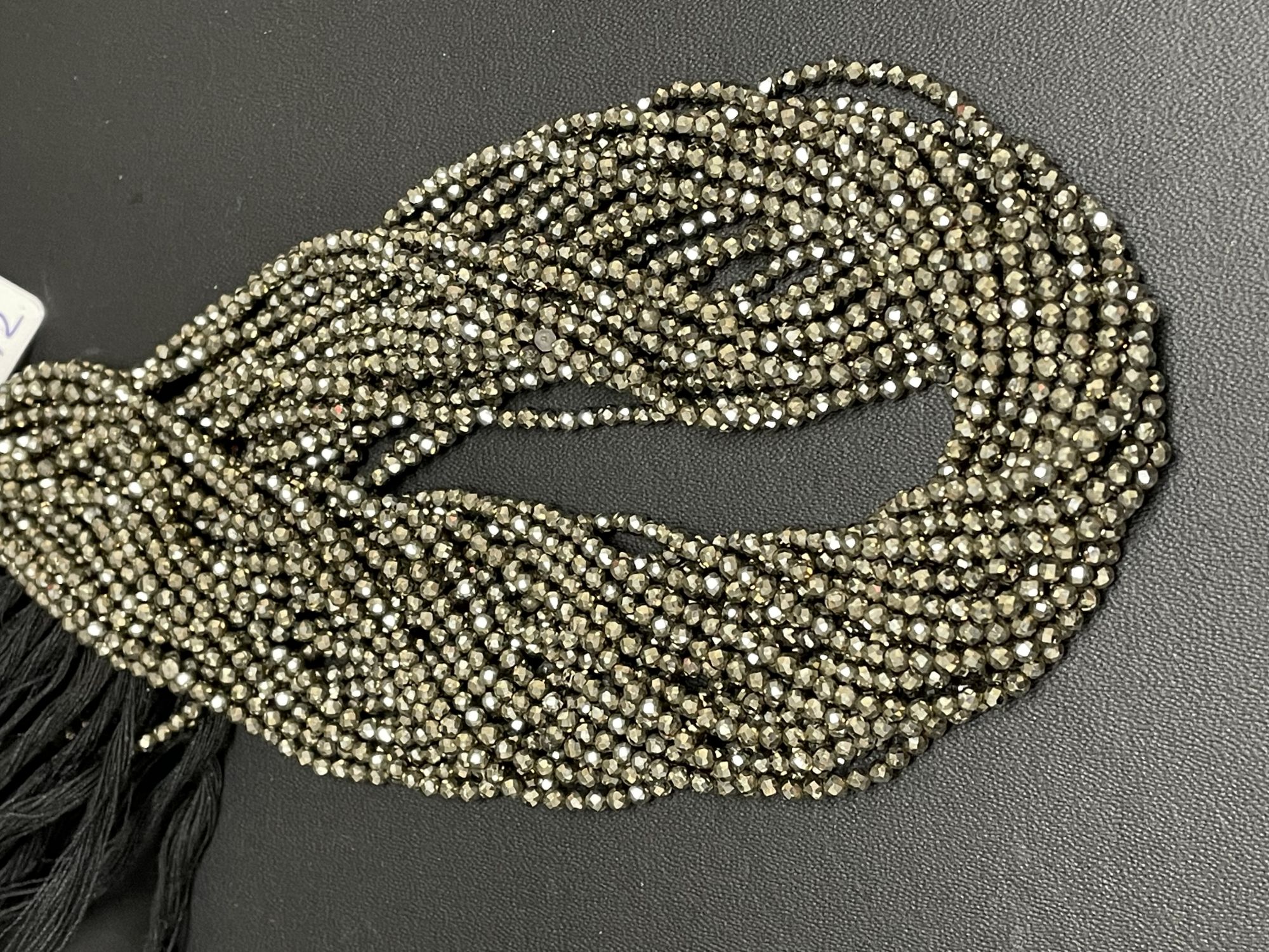 Natural Golden Pyrite Rondelle Faceted