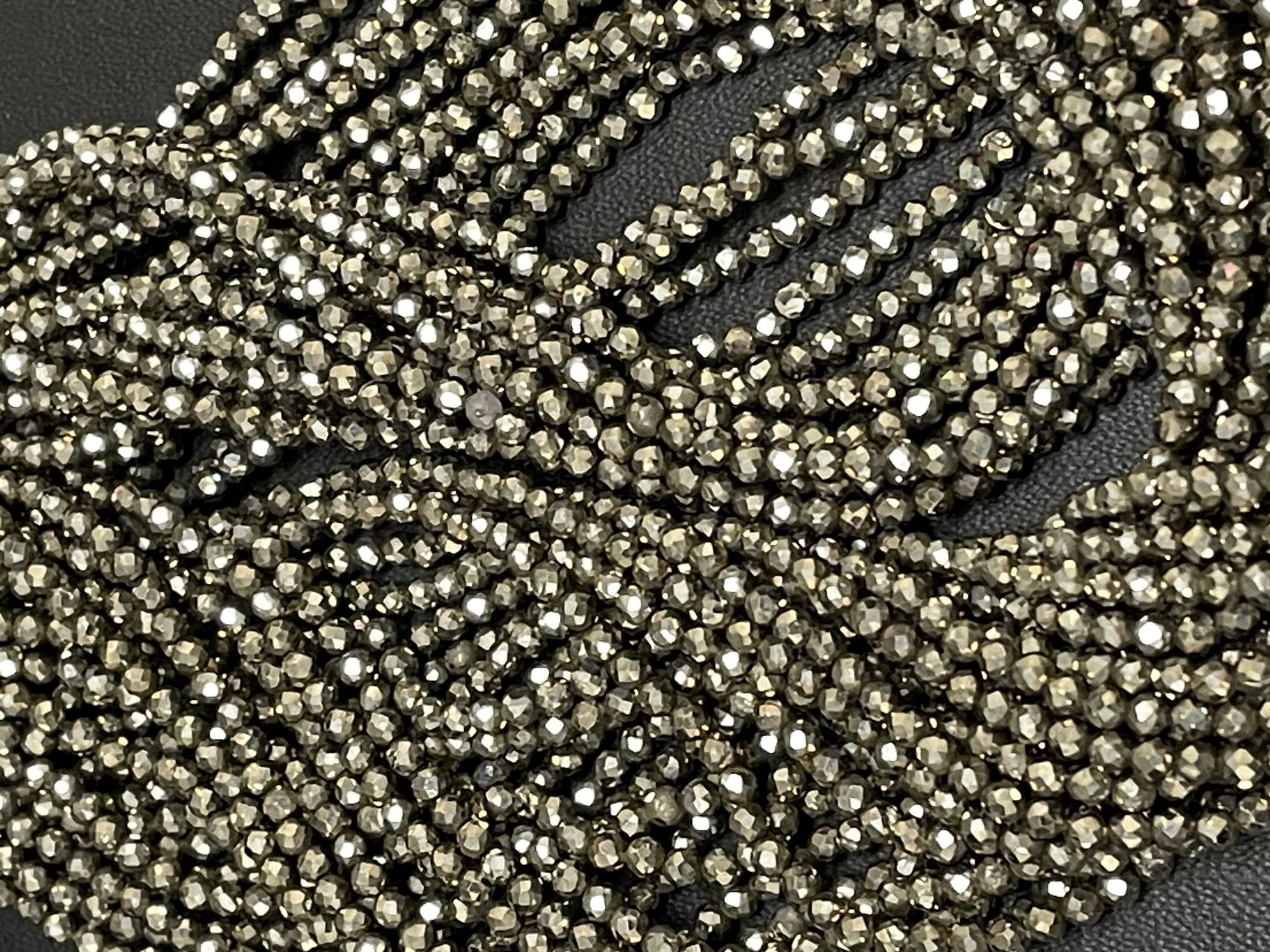 Natural Golden Pyrite Rondelle Faceted