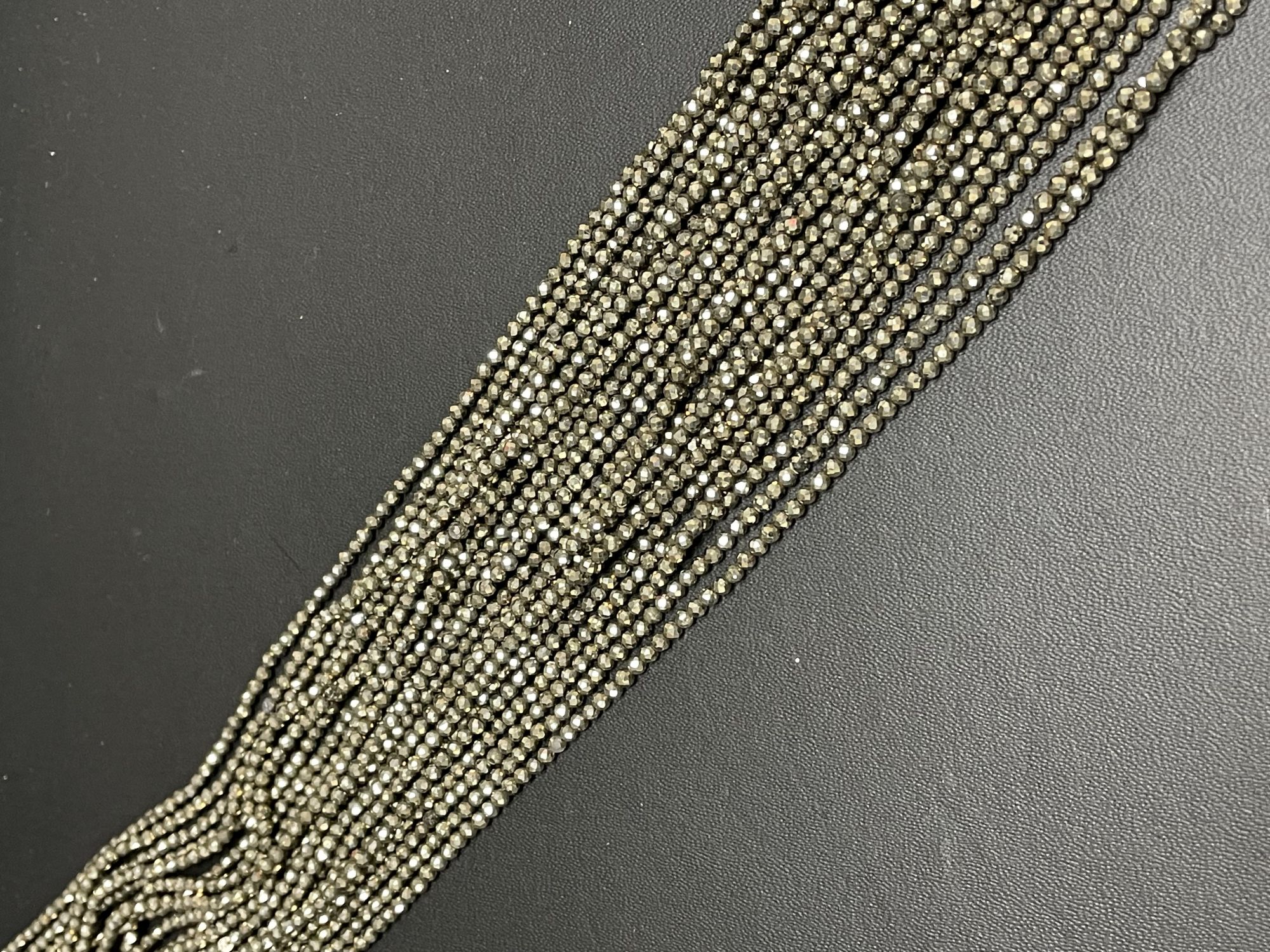 Natural Golden Pyrite Rondelle Faceted