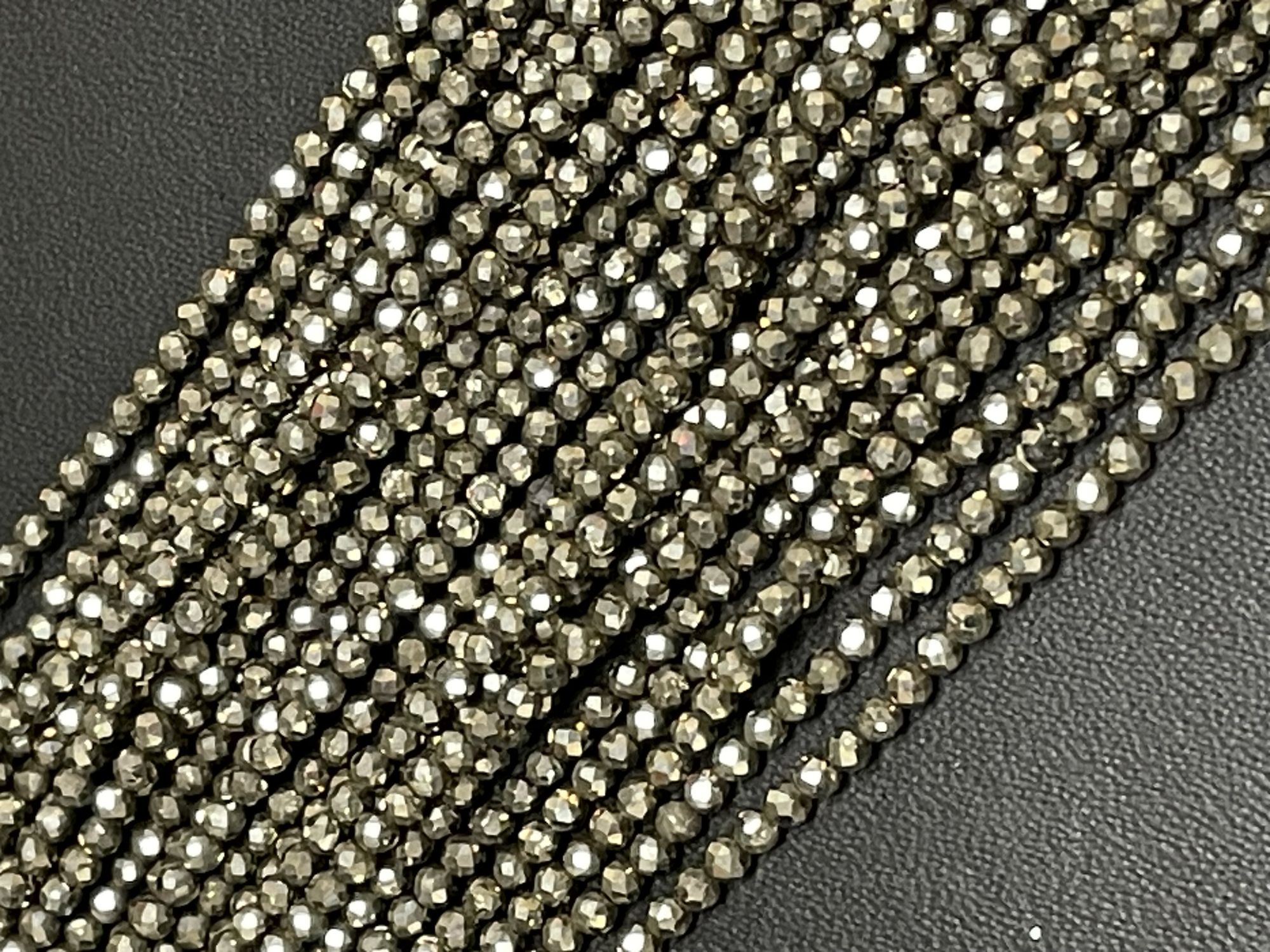 Natural Golden Pyrite Rondelle Faceted