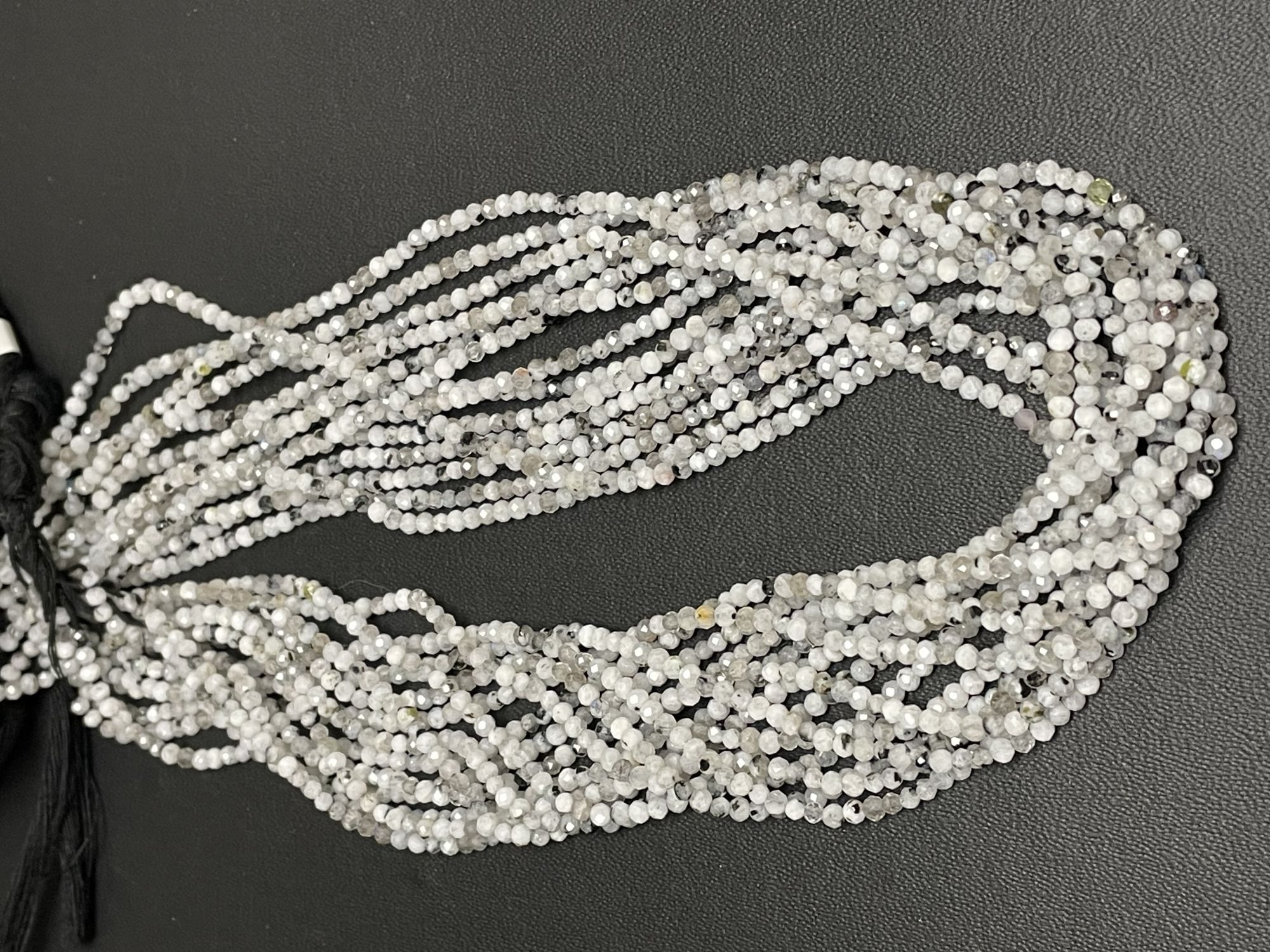 Rutilated Quartz rondelle Faceted