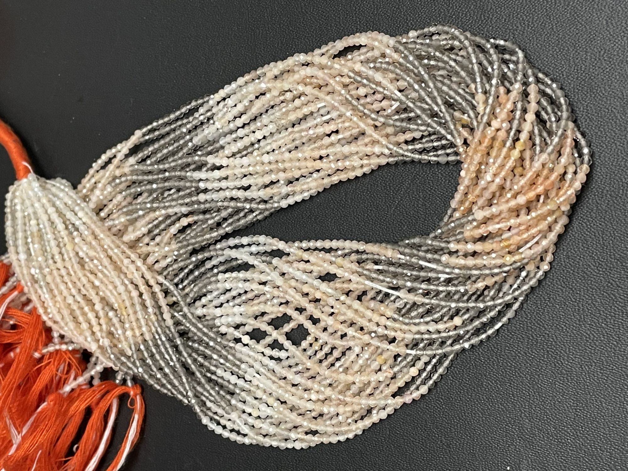 Multi Moonstone Rondelle Faceted