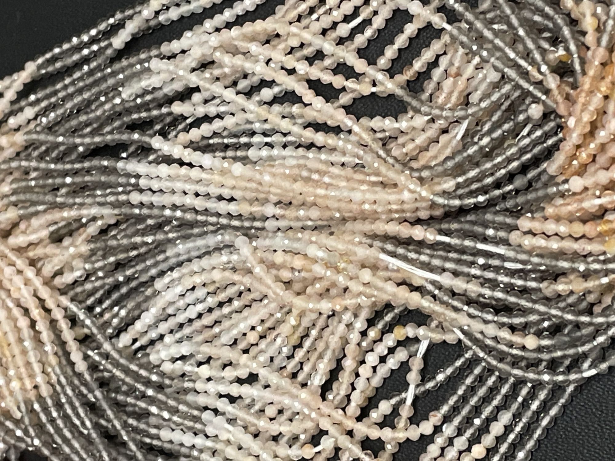 Multi Moonstone Rondelle Faceted