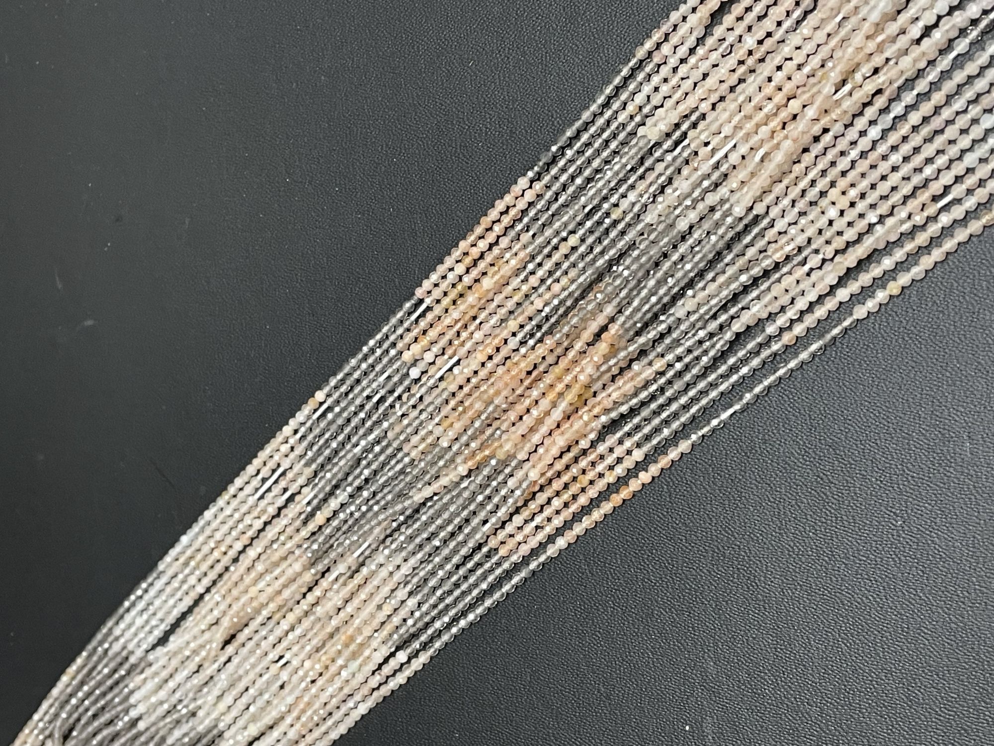 Multi Moonstone Rondelle Faceted