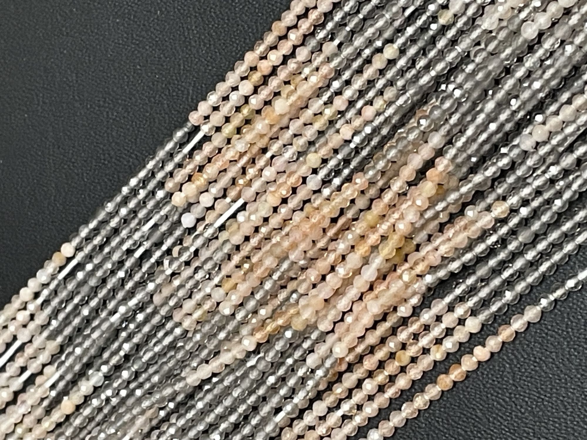 Multi Moonstone Rondelle Faceted