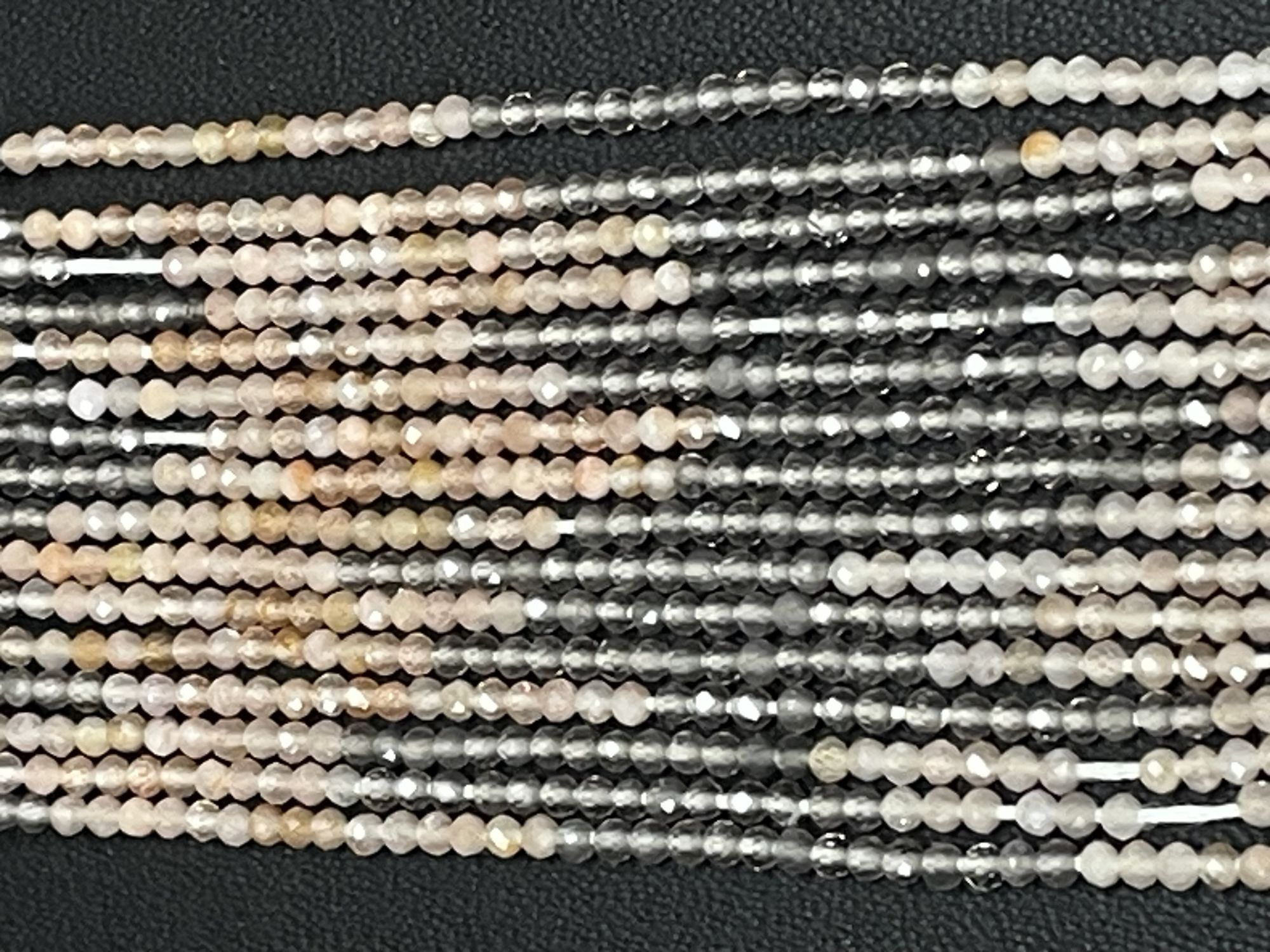 Multi Moonstone Rondelle Faceted