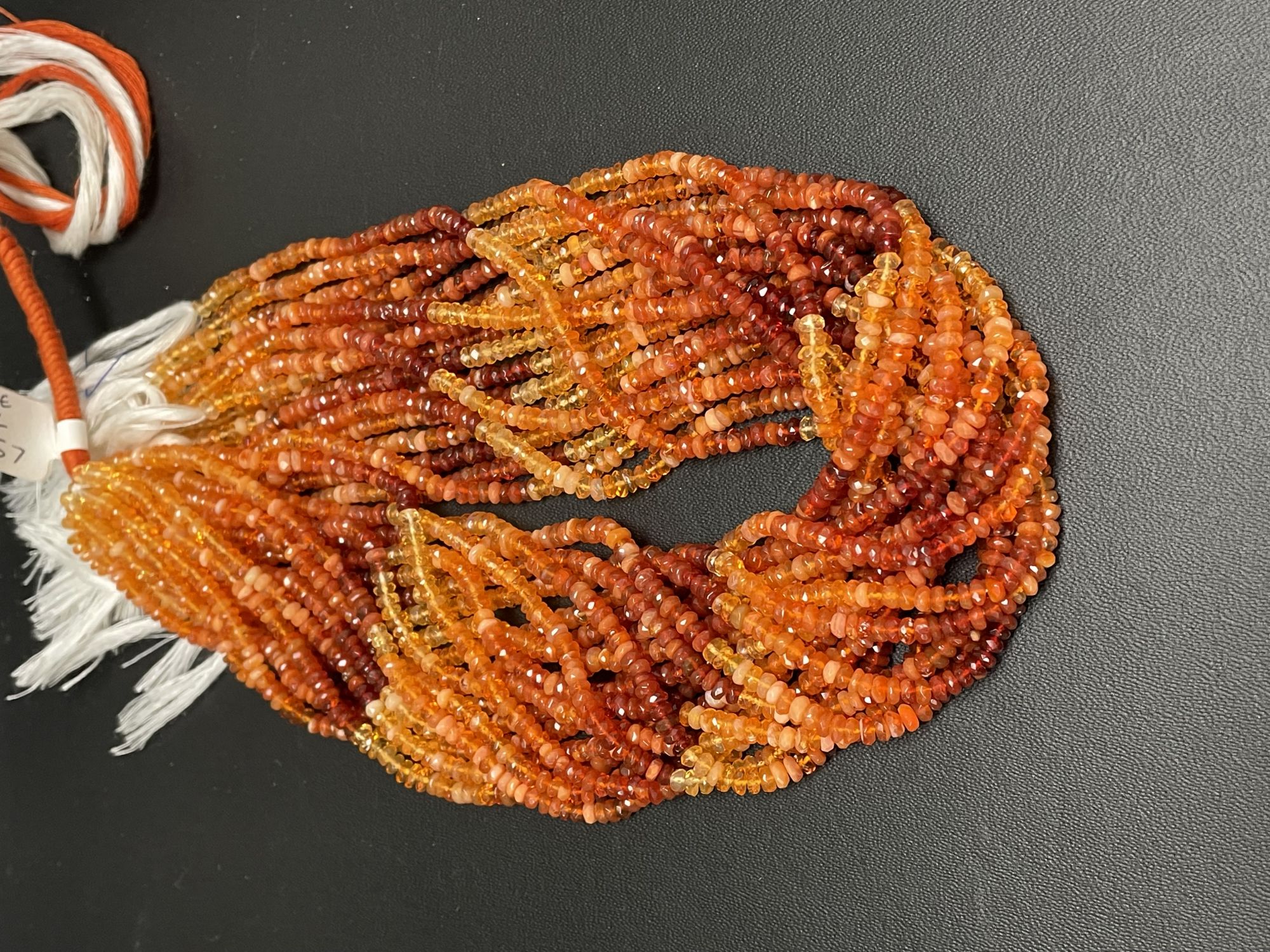 Shaded Fire Opal Rondelle Faceted