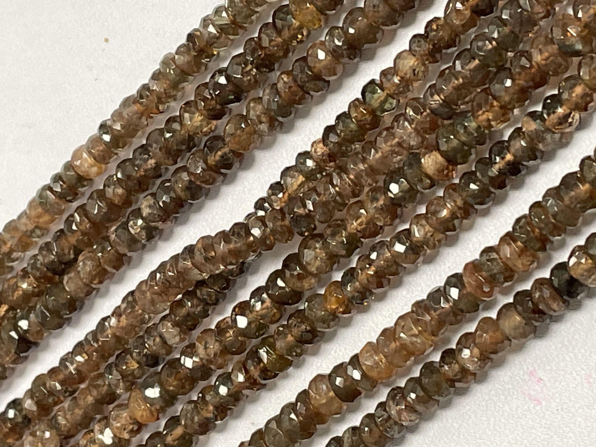 Andalusite Rondelle Faceted