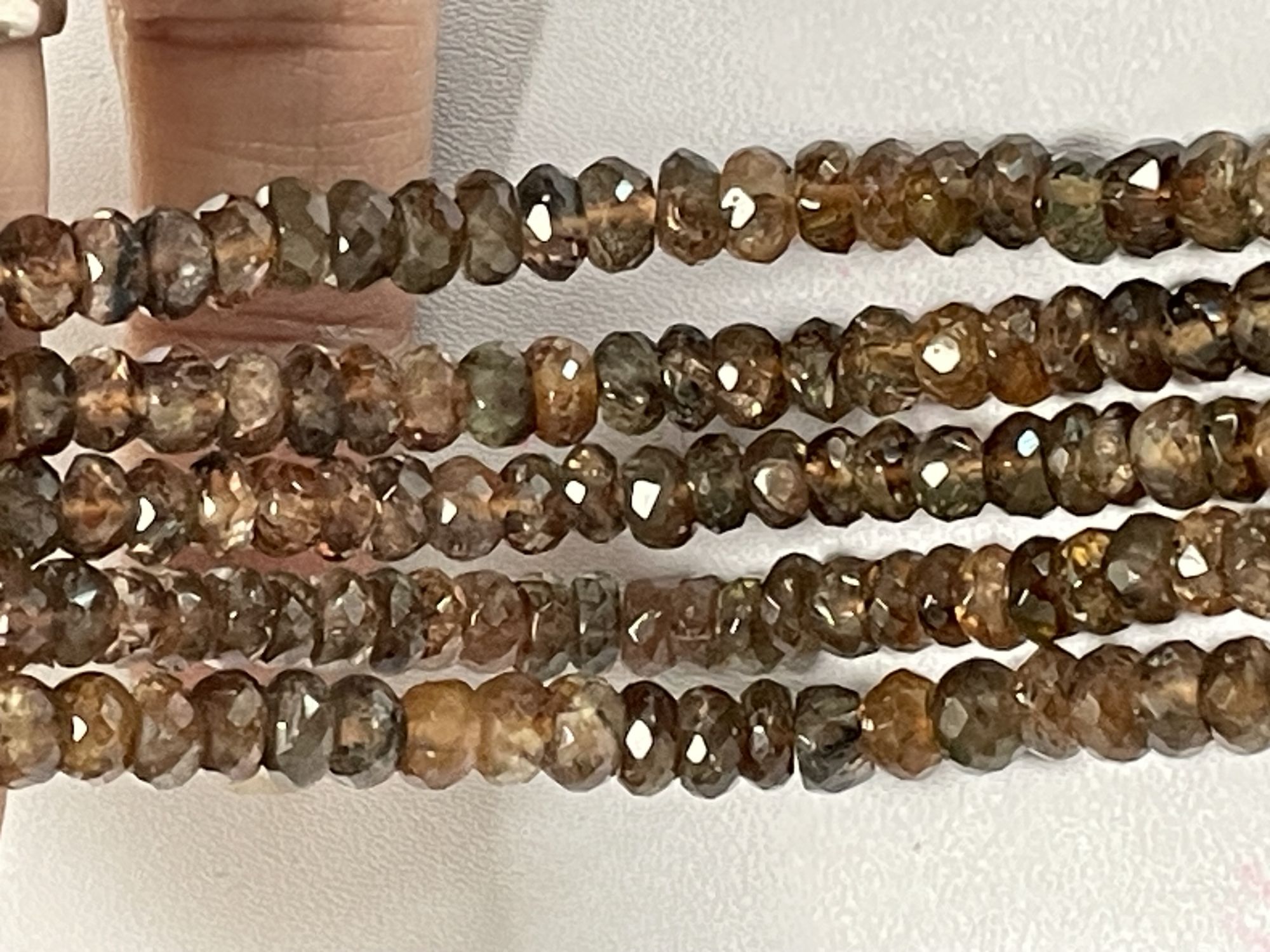 Andalusite Rondelle Faceted