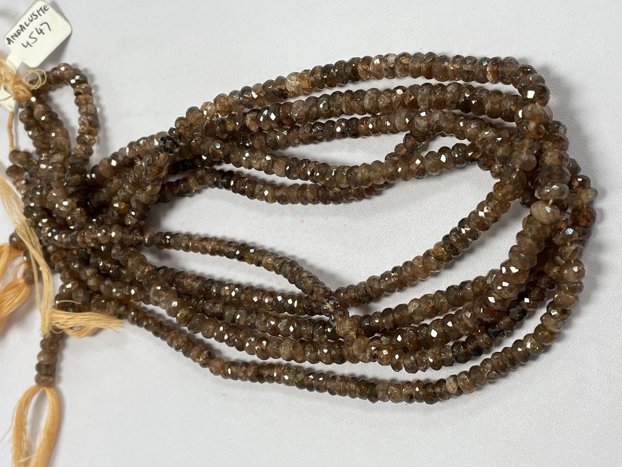 Andalusite Rondelle Faceted