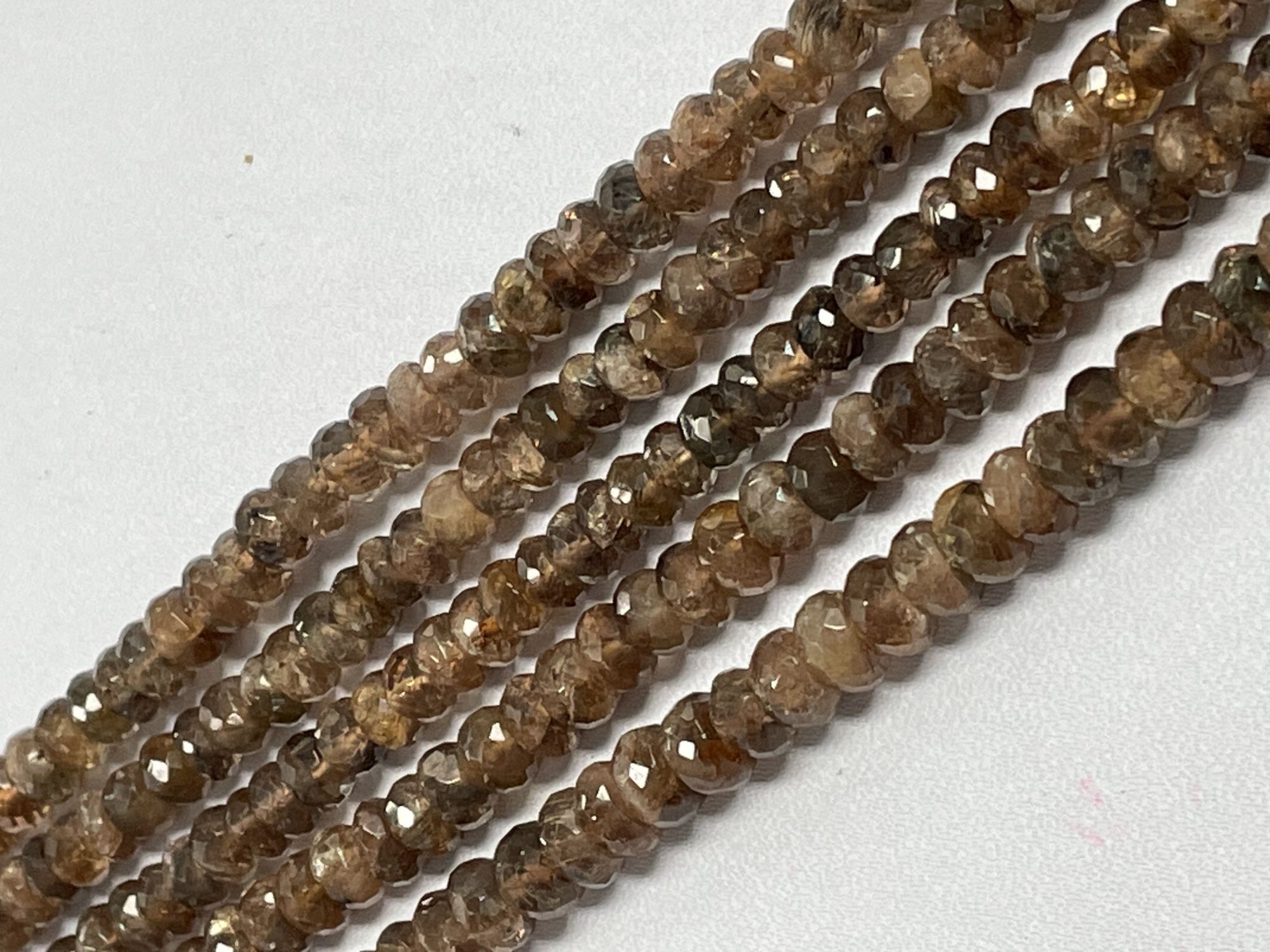 Andalusite Rondelle Faceted