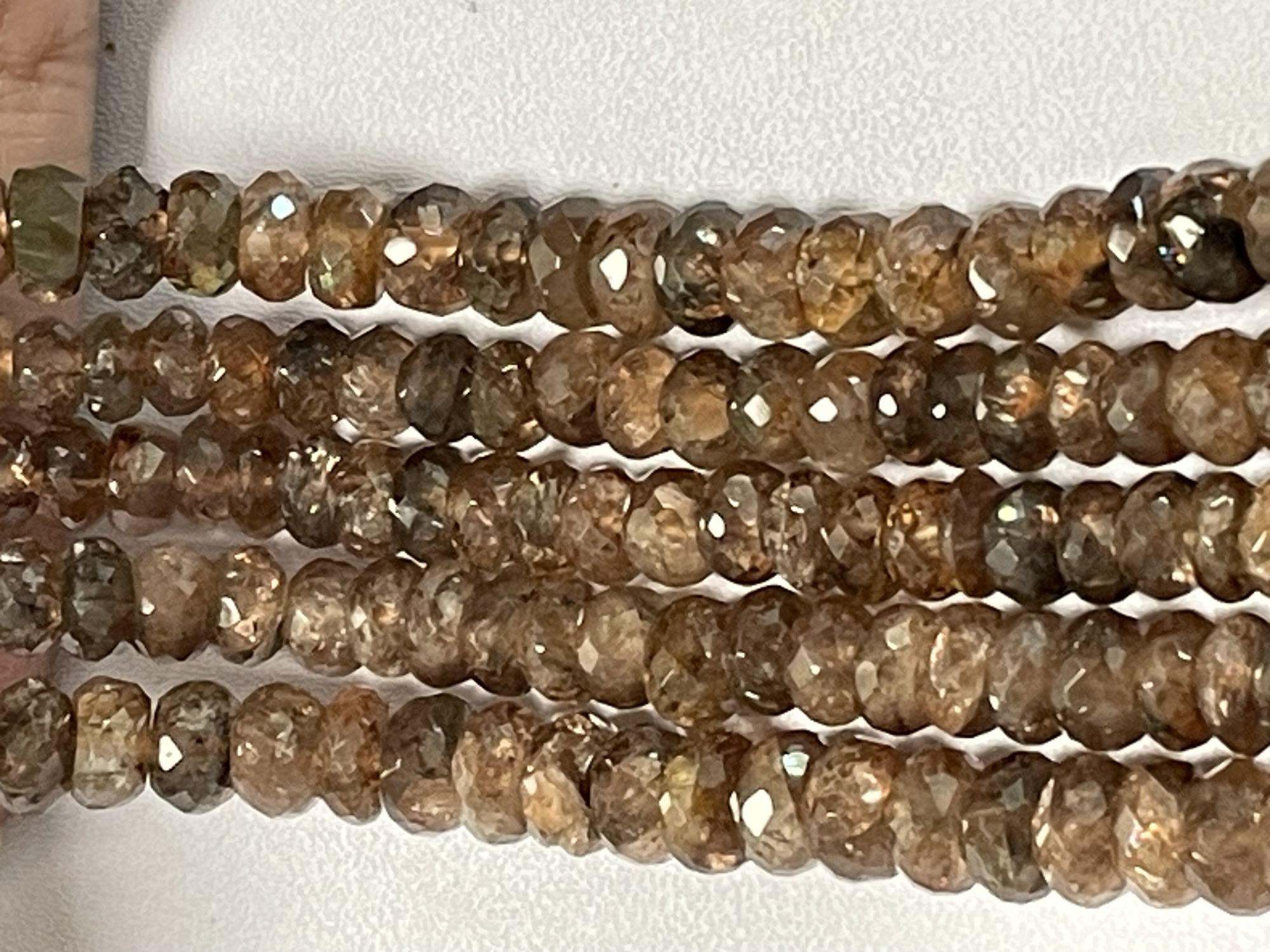 Andalusite Rondelle Faceted