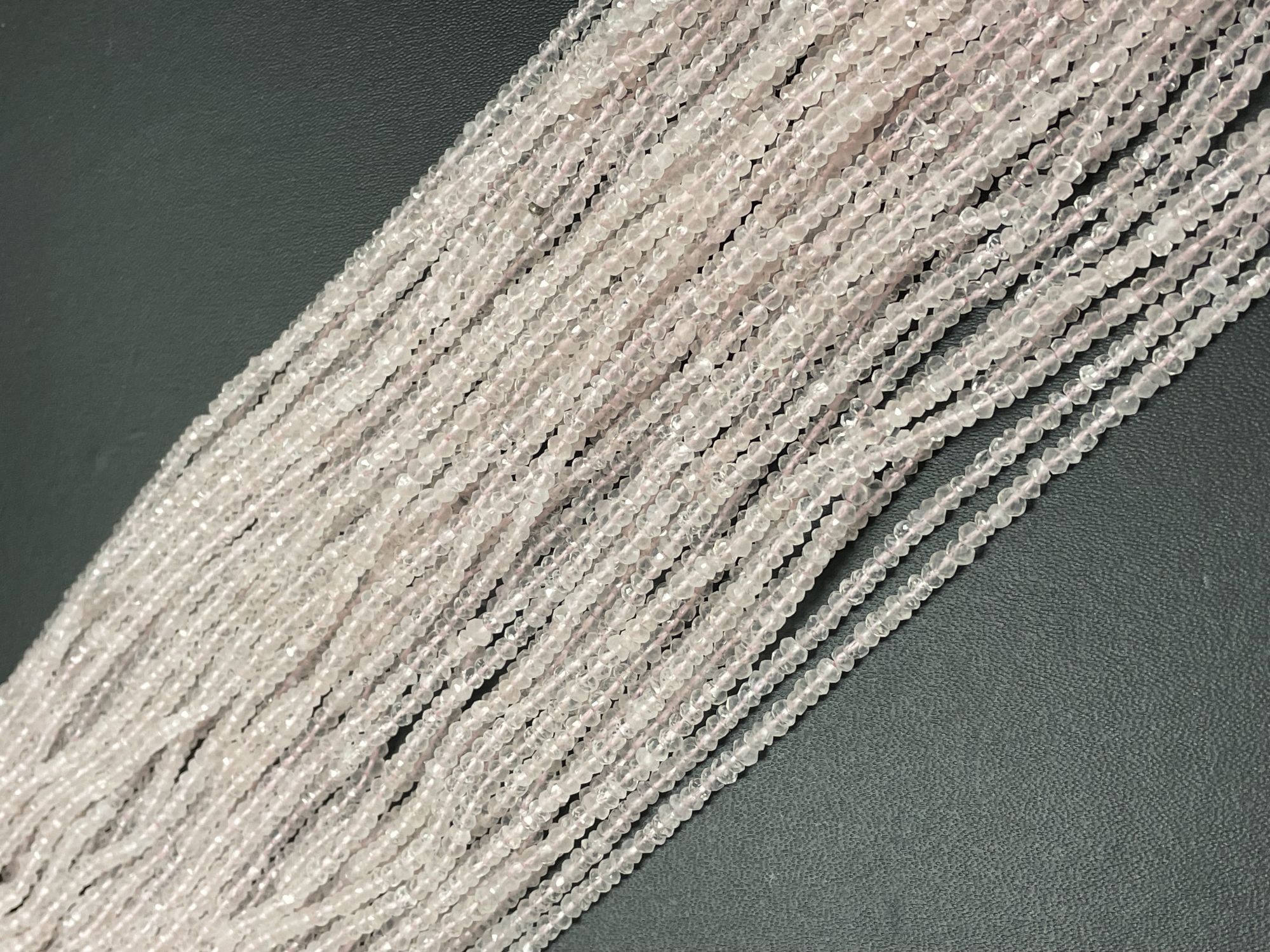 Rose Quartz Rondelle Faceted