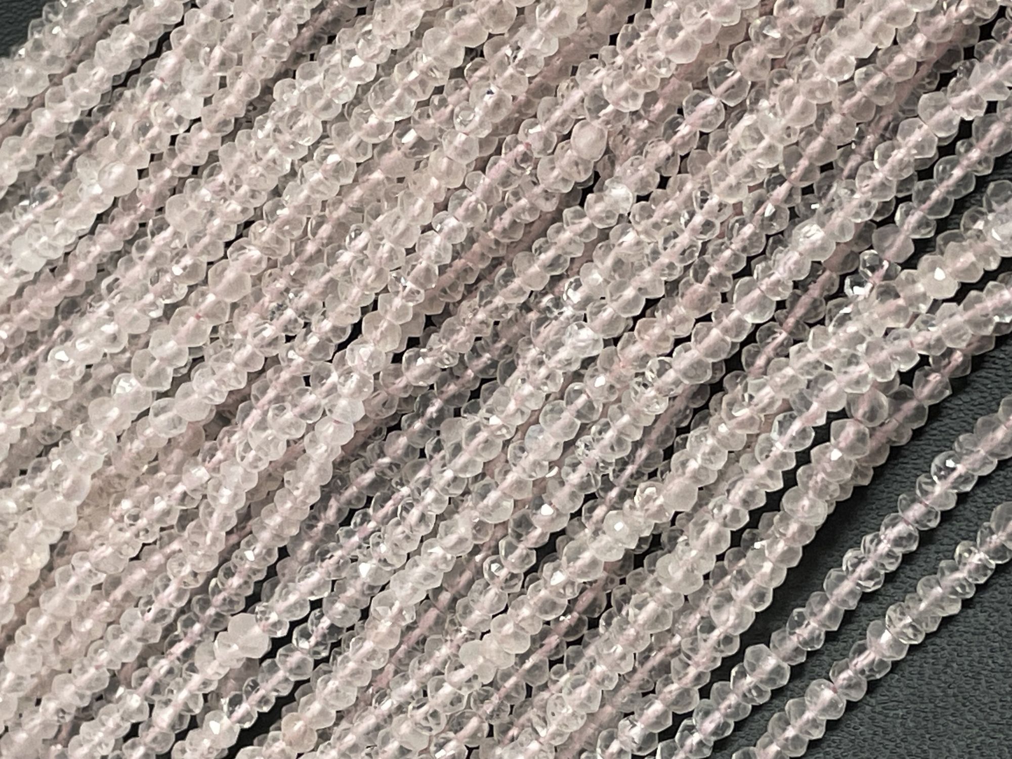 Rose Quartz Rondelle Faceted