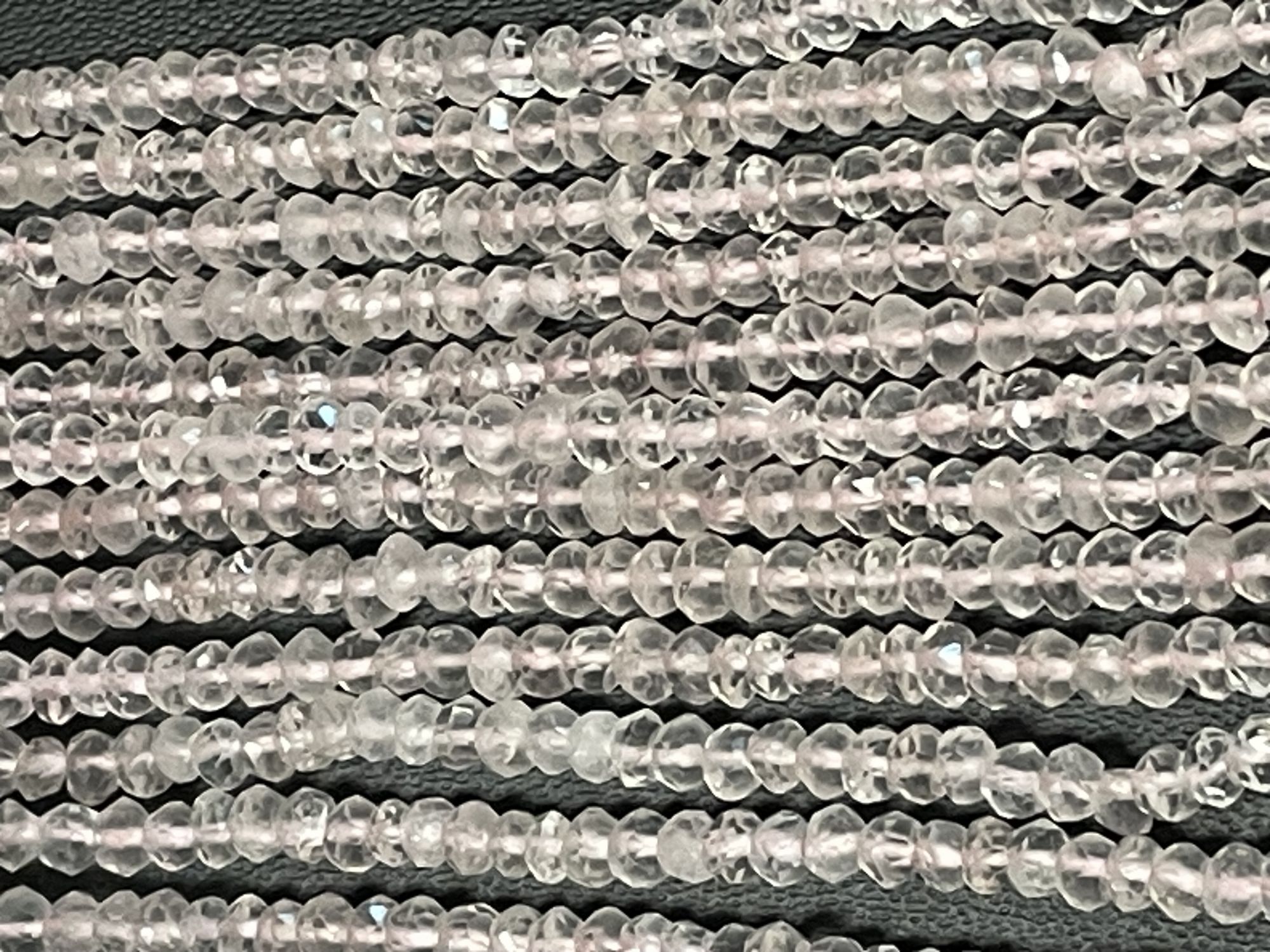 Rose Quartz Rondelle Faceted