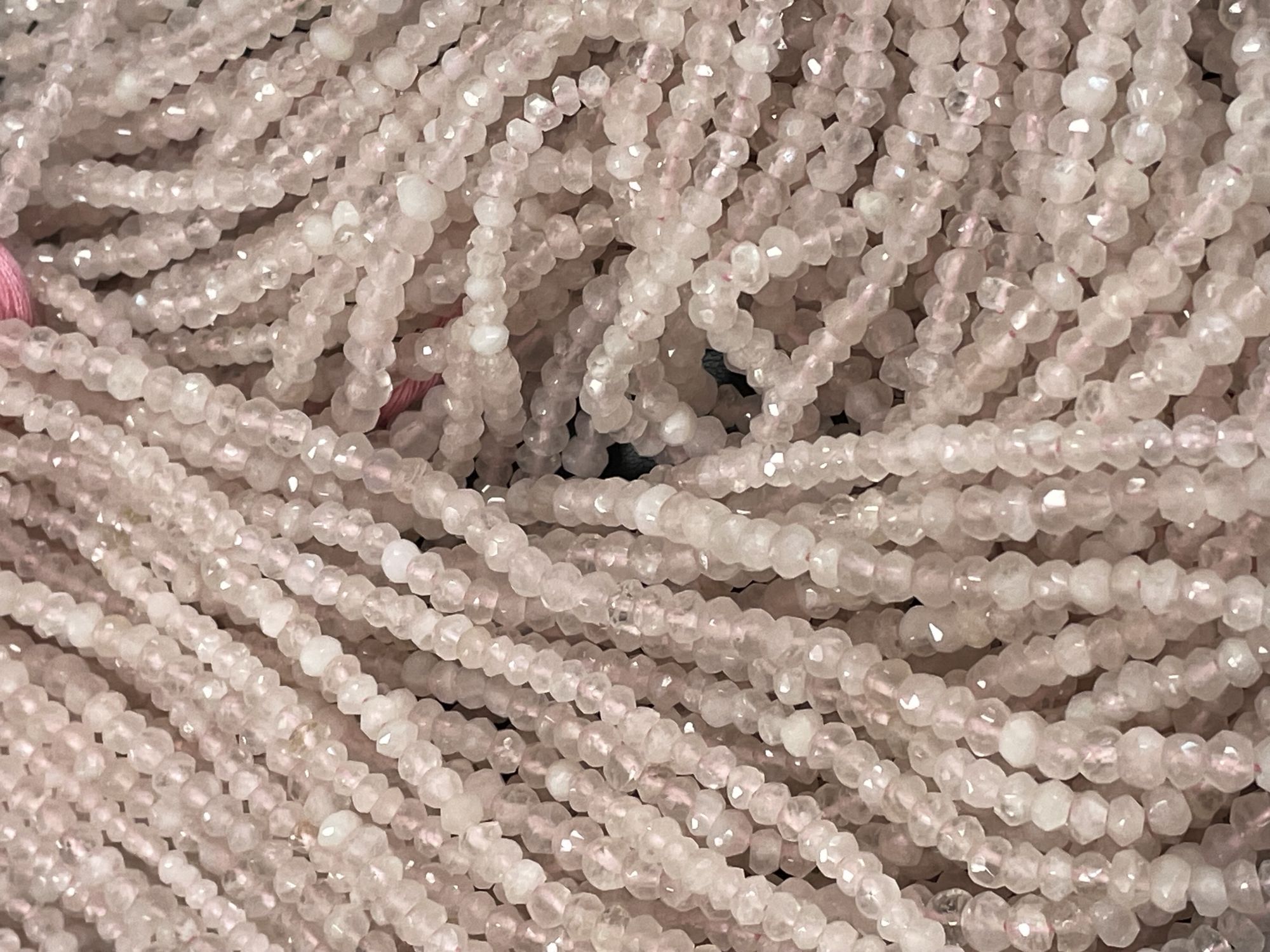 Rose Quartz Rondelle Faceted