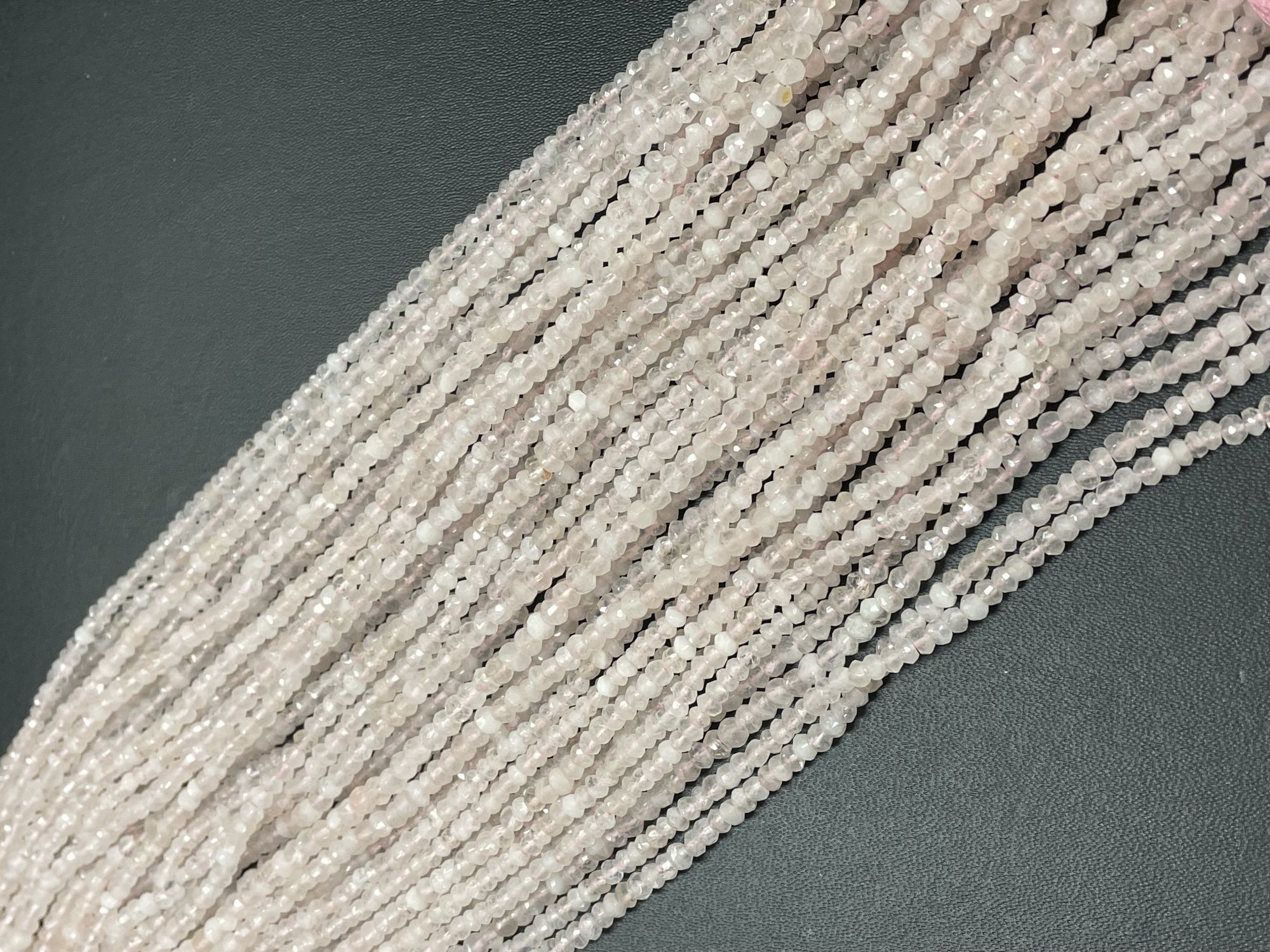 Rose Quartz Rondelle Faceted