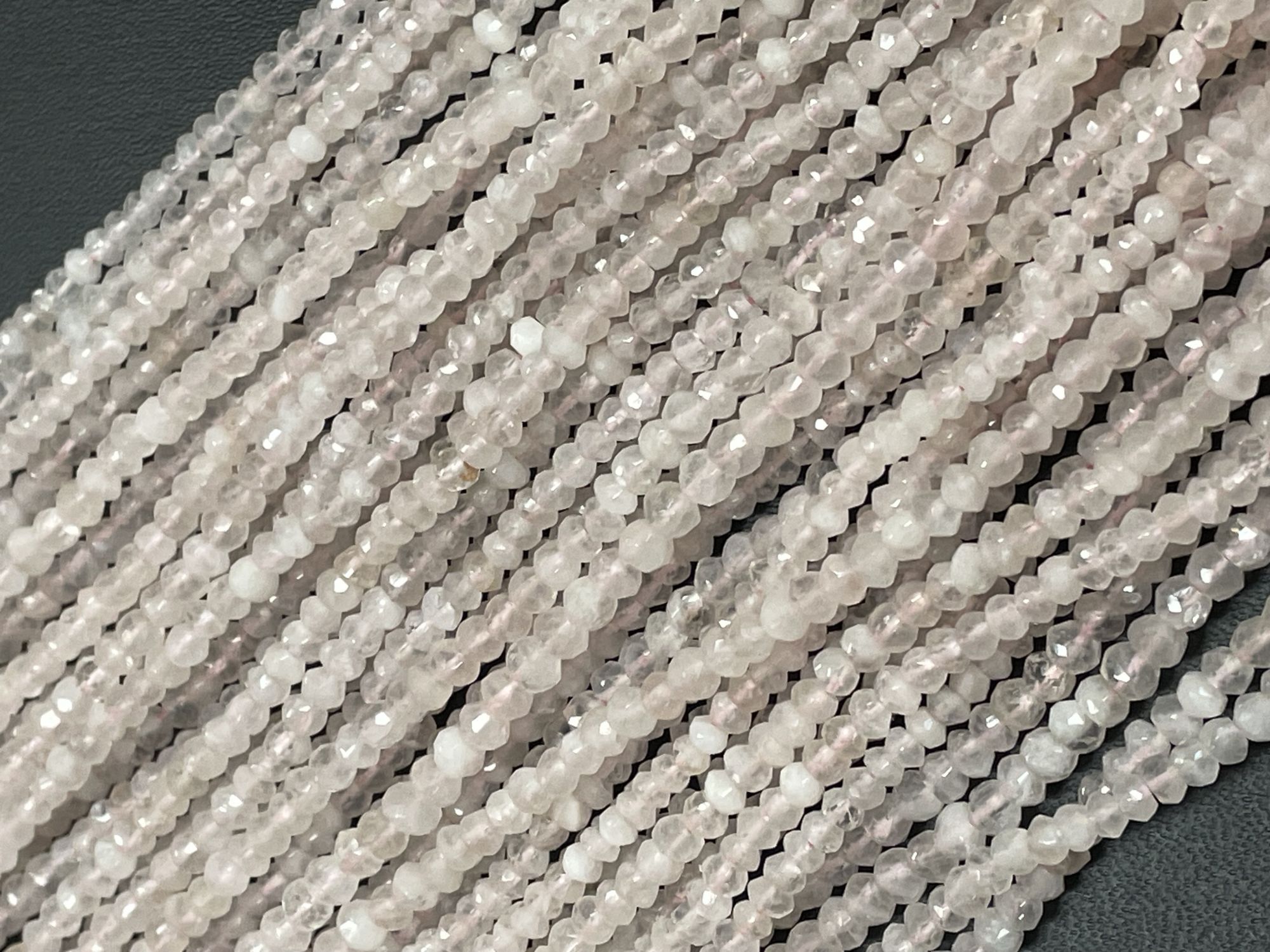 Rose Quartz Rondelle Faceted