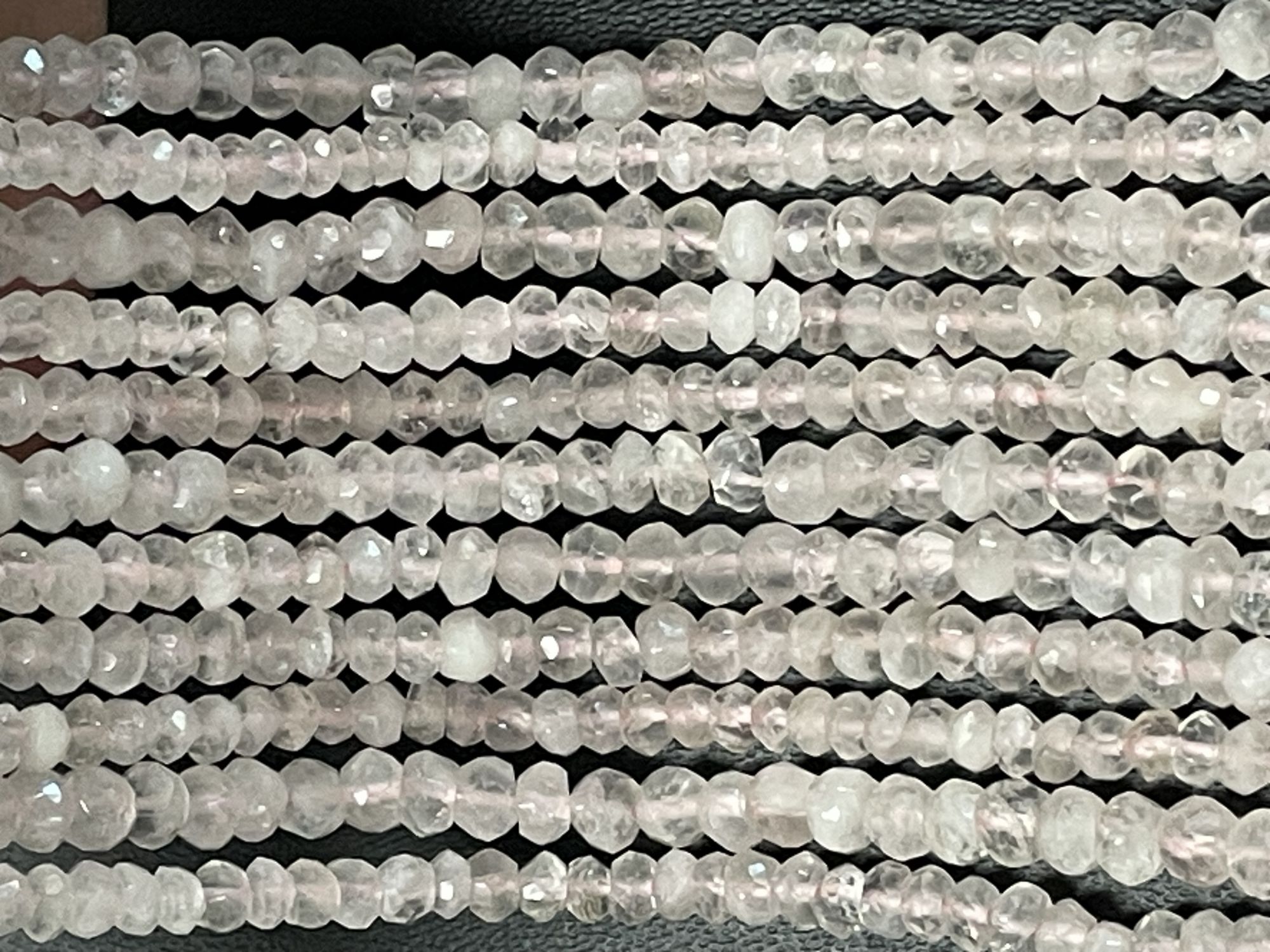 Rose Quartz Rondelle Faceted