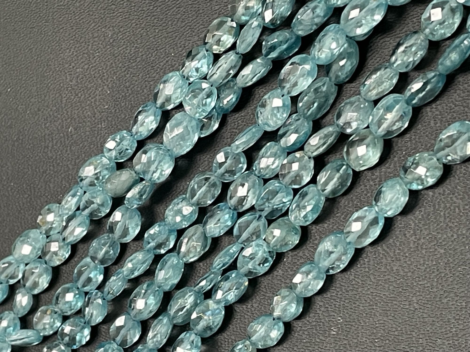 Blue Zircon Oval Faceted