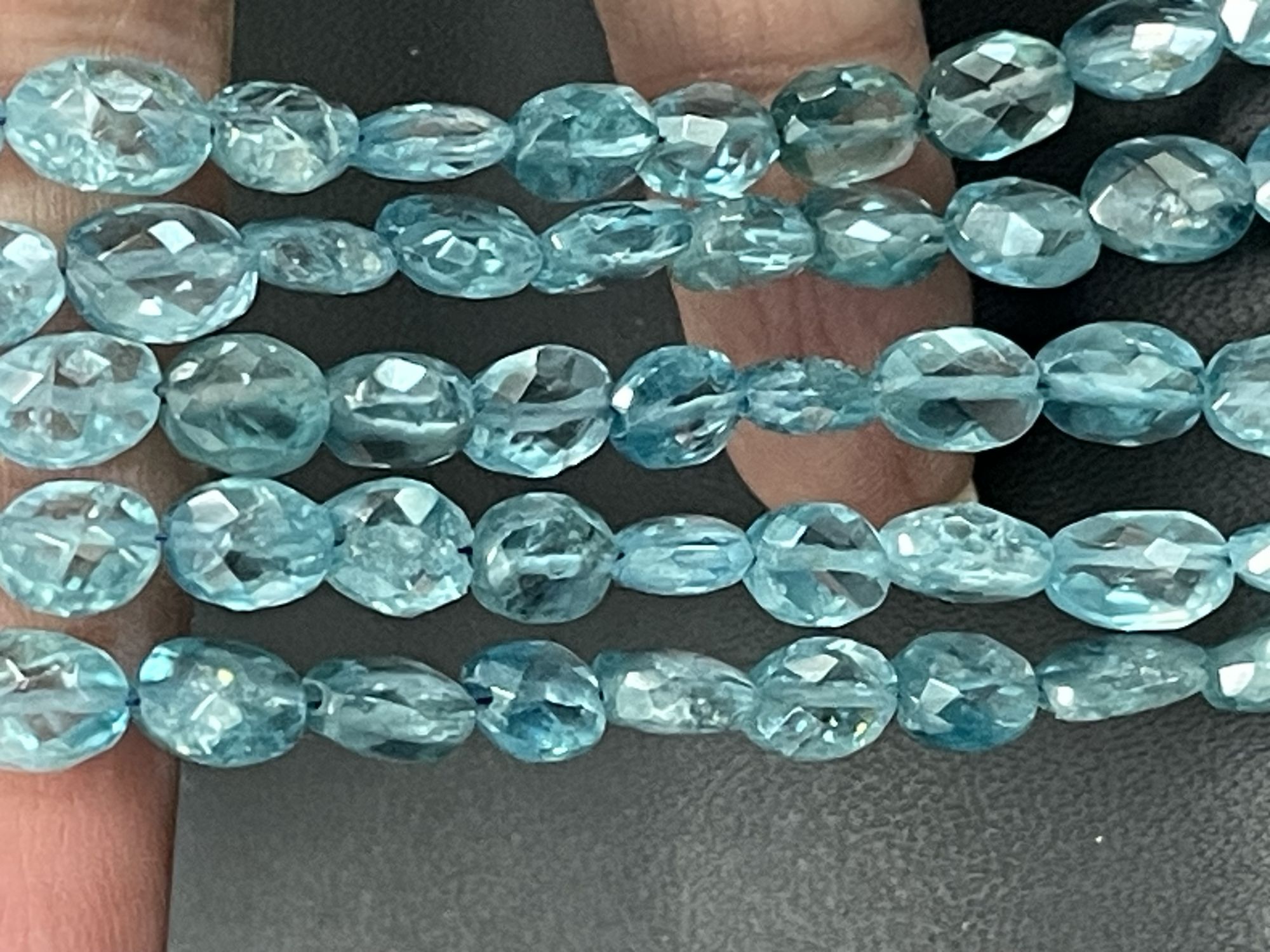 Blue Zircon Oval Faceted