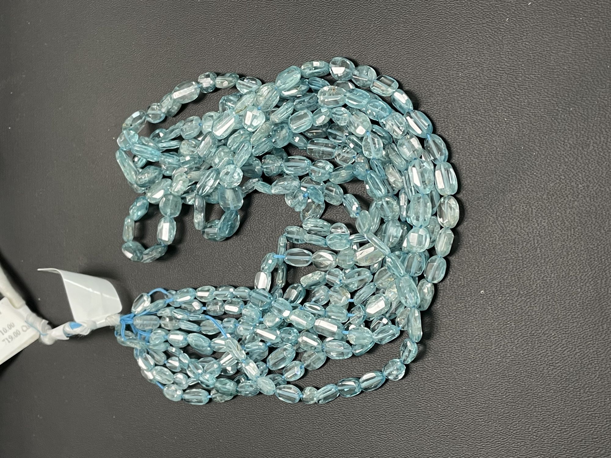 Blue Zircon Nugget Faceted