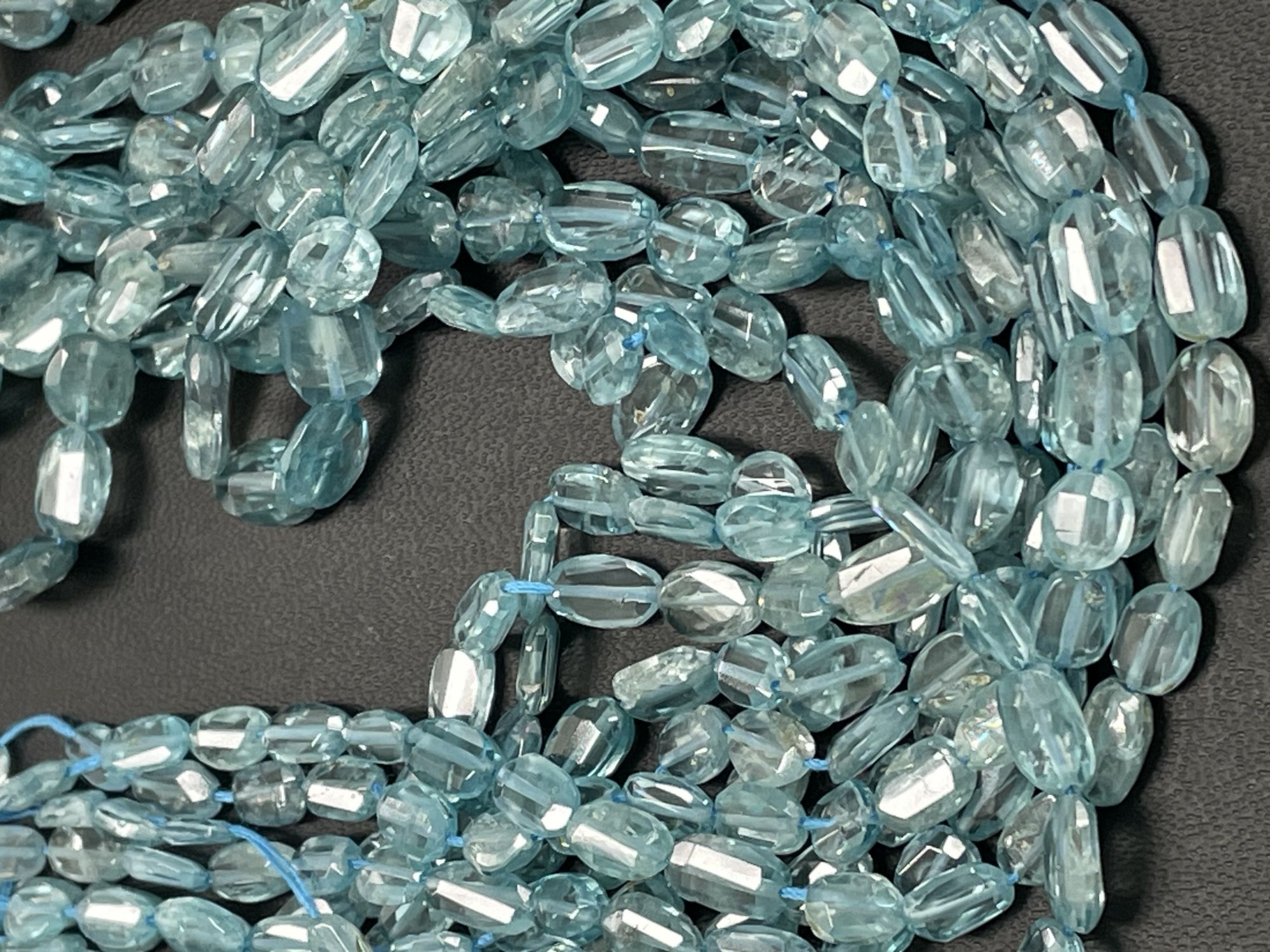 Blue Zircon Nugget Faceted