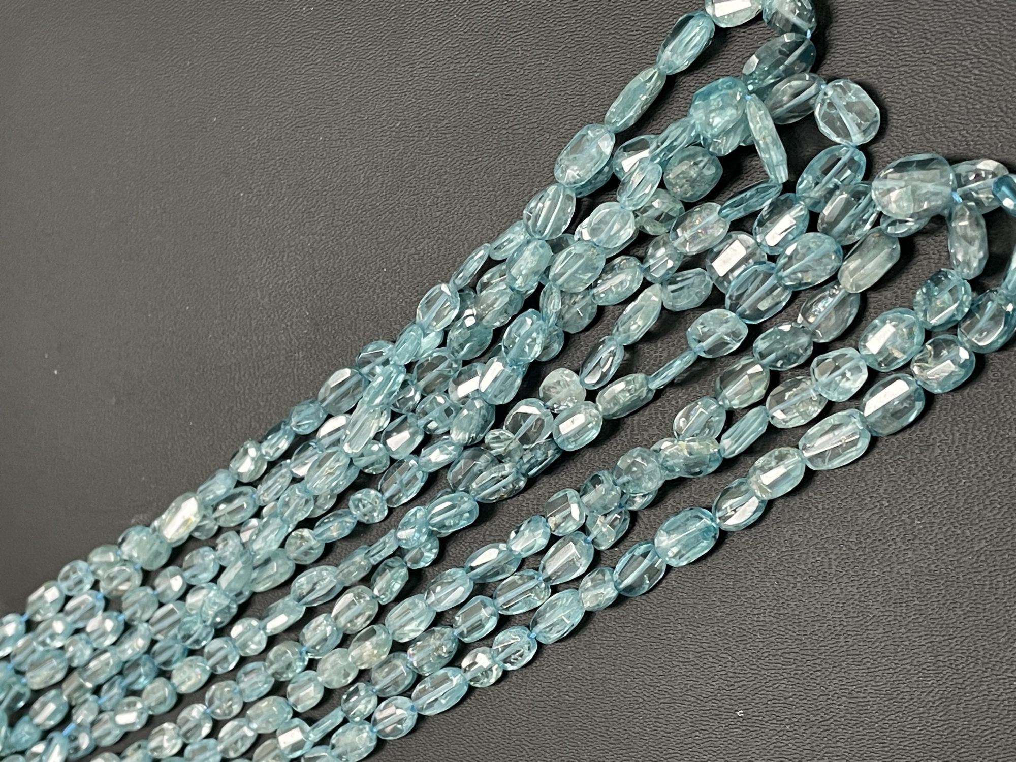 Blue Zircon Nugget Faceted