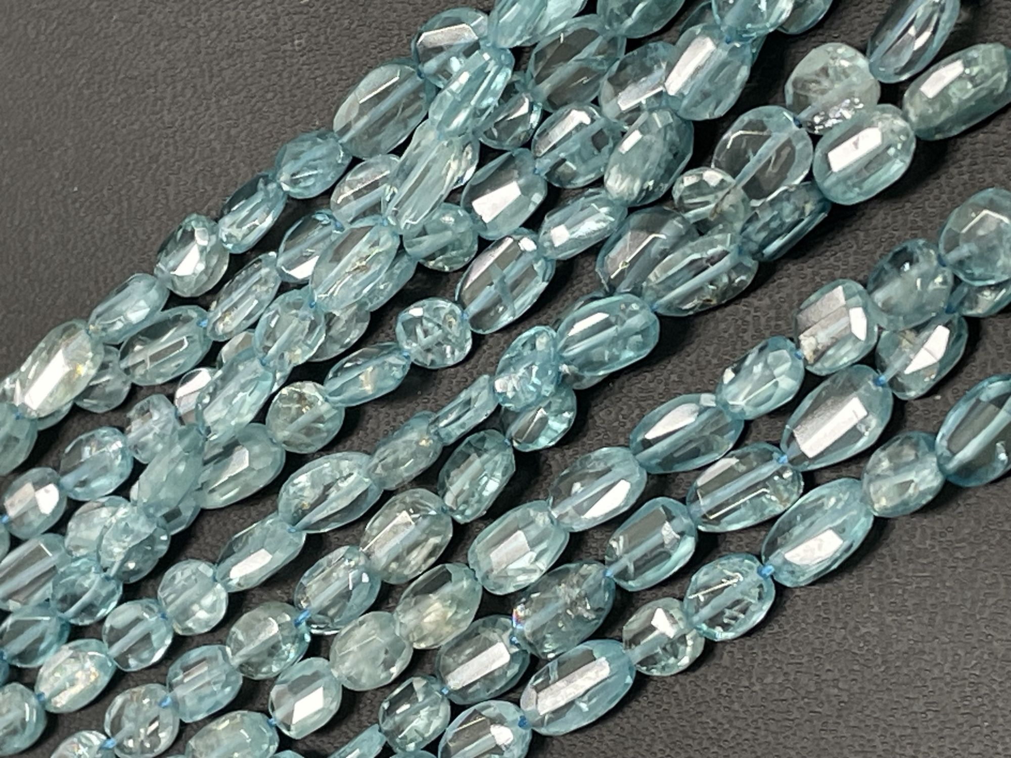 Blue Zircon Nugget Faceted
