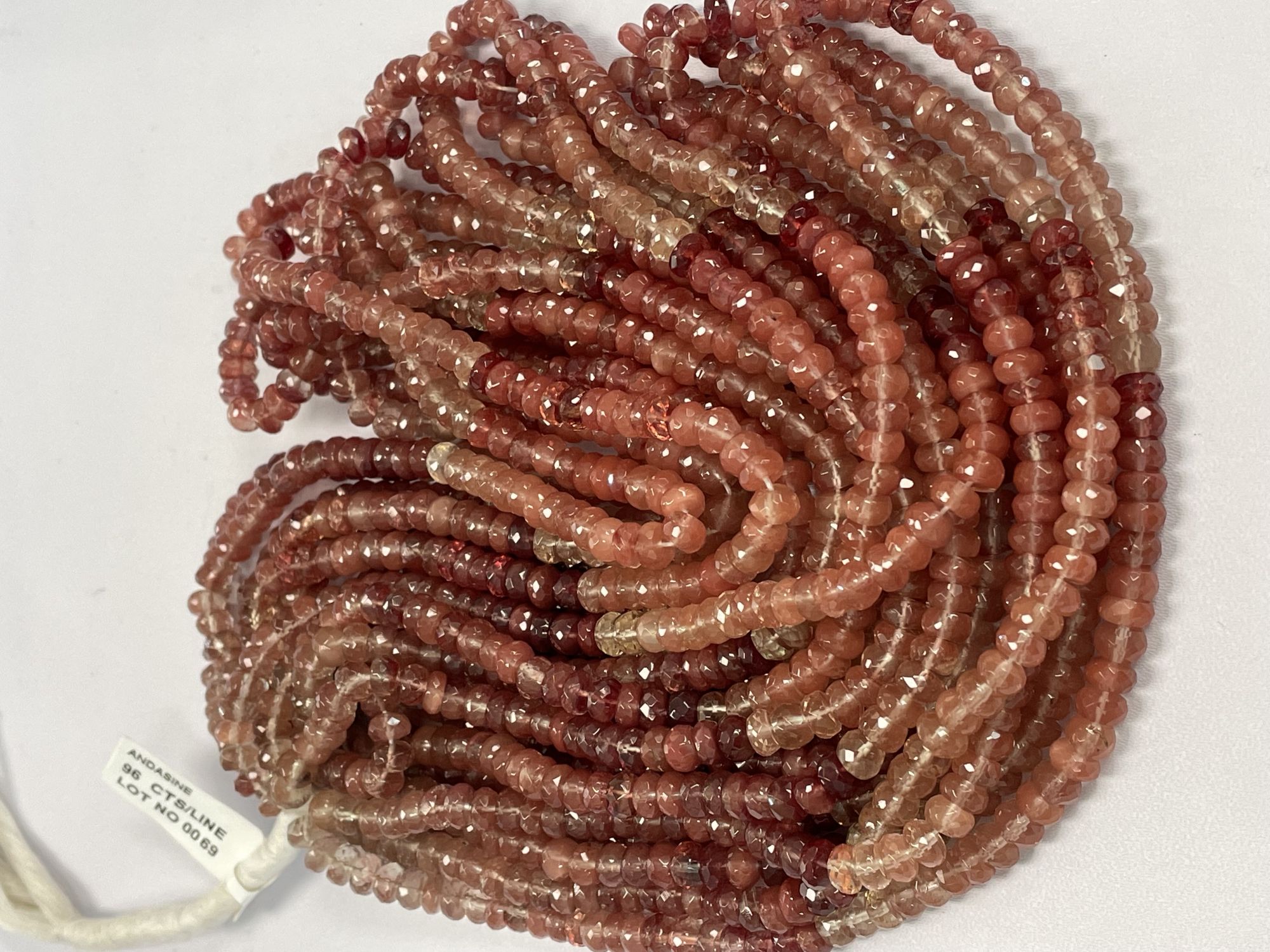 Shaded Andasine Rondelle Faceted