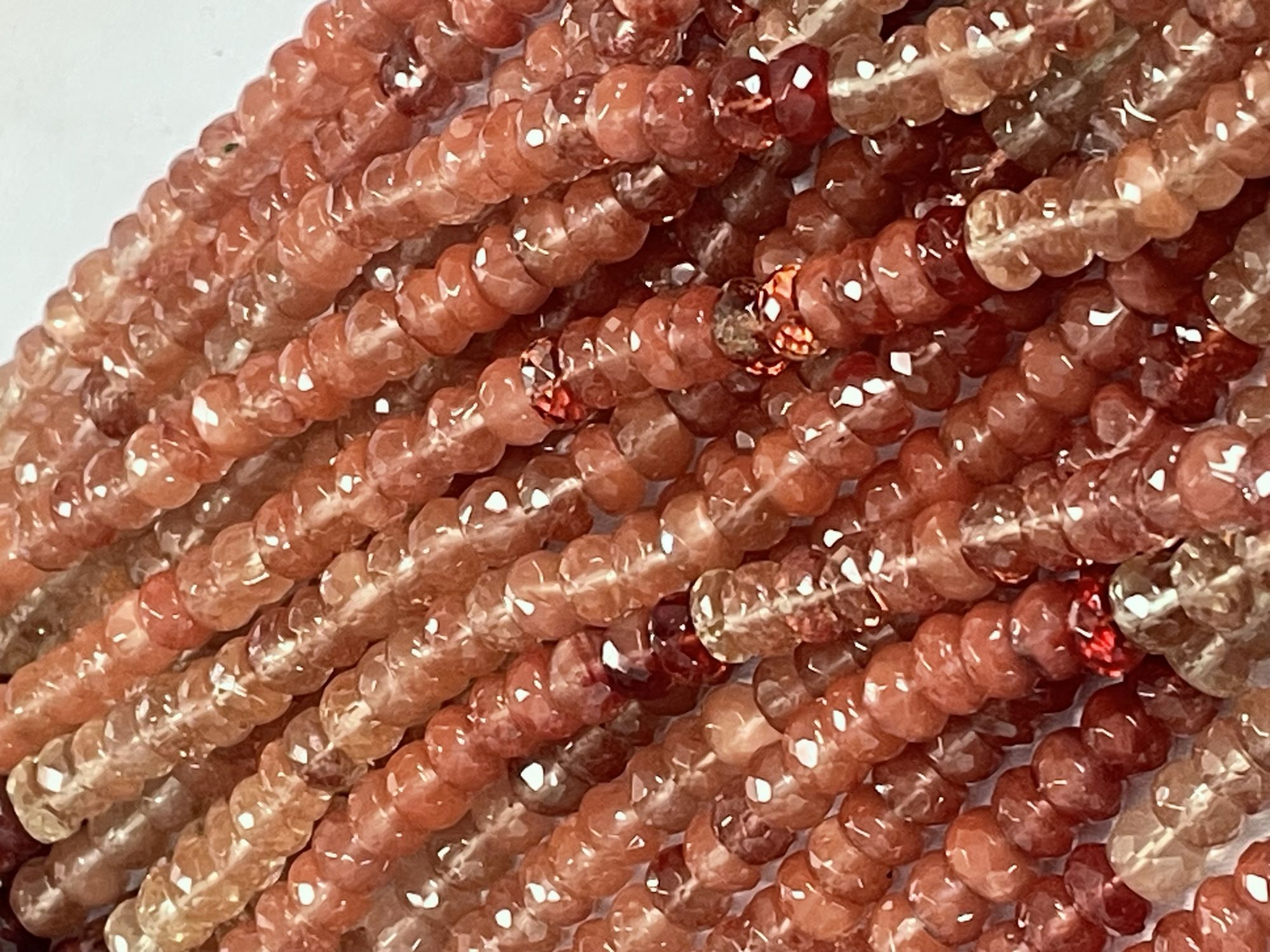 Shaded Andasine Rondelle Faceted