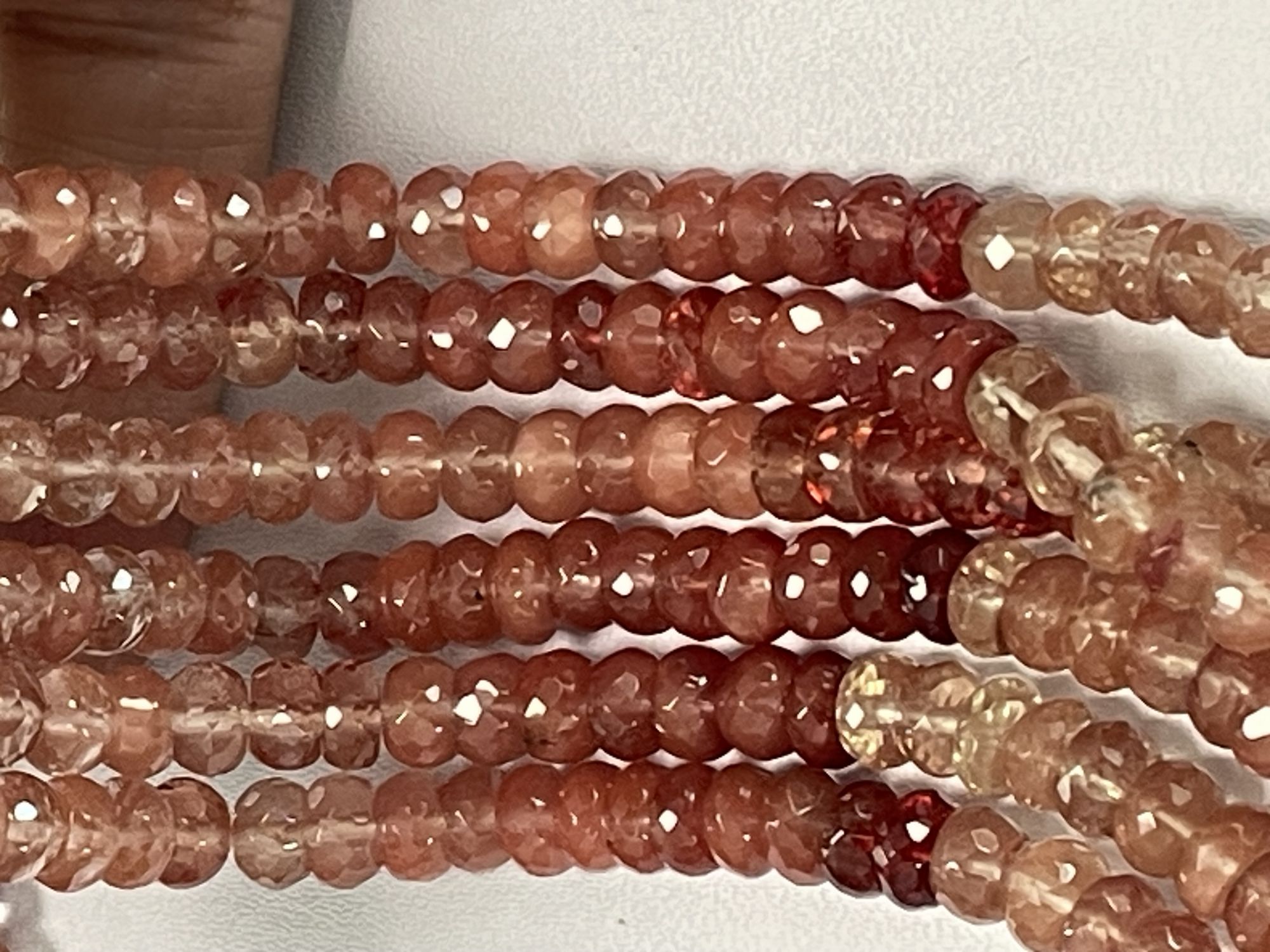 Shaded Andasine Rondelle Faceted