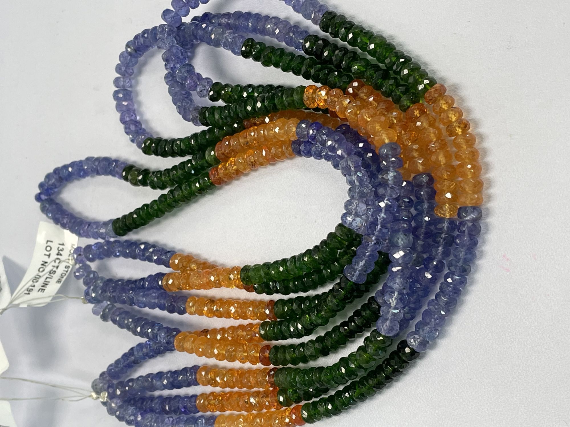 Multi Stone Rondelle Faceted