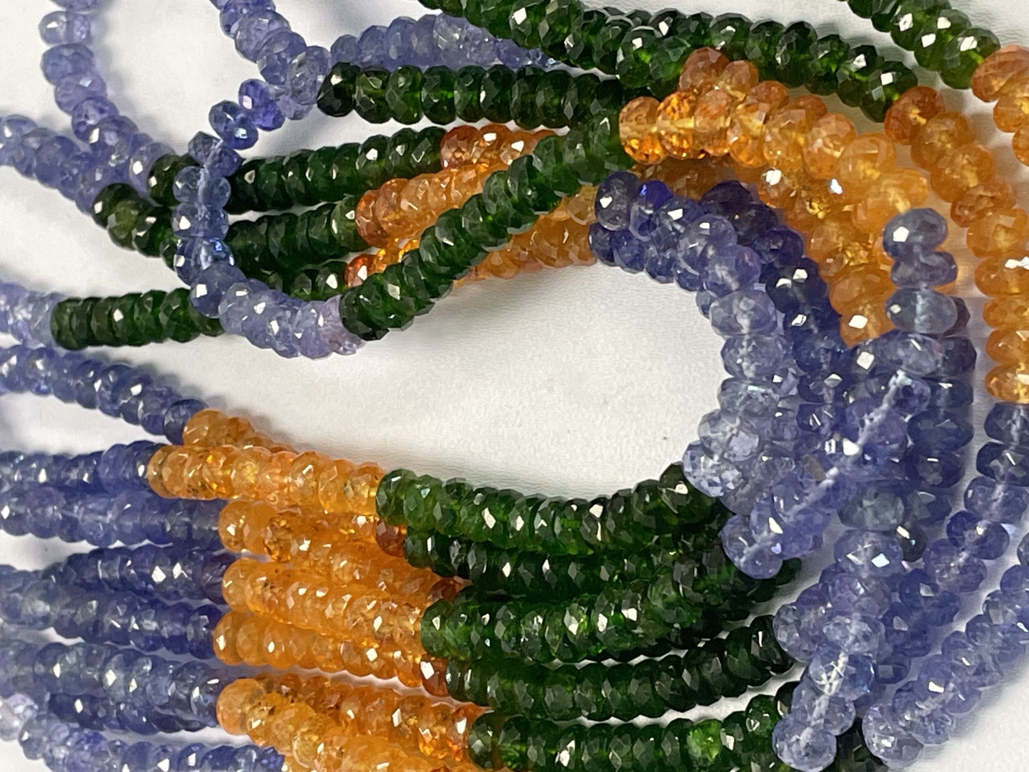 Multi Stone Rondelle Faceted