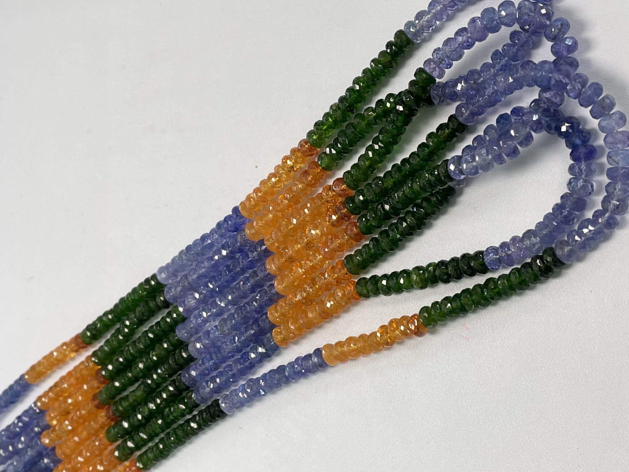 Multi Stone Rondelle Faceted