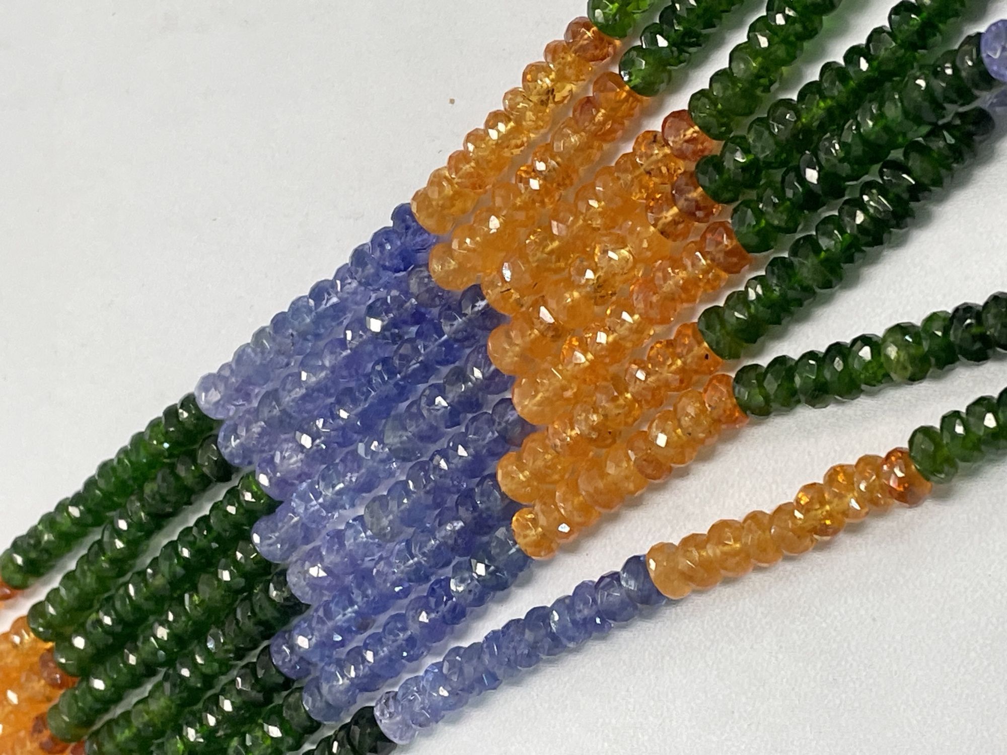 Multi Stone Rondelle Faceted