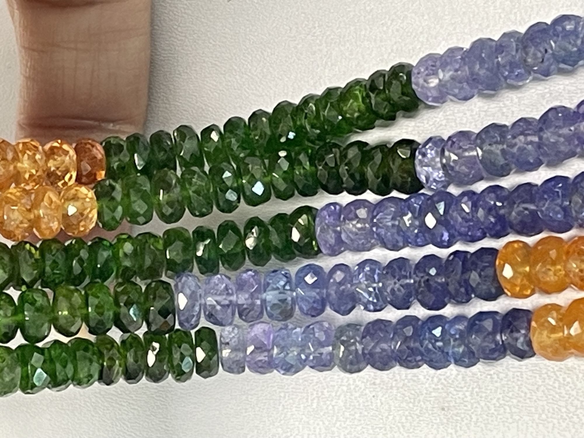 Multi Stone Rondelle Faceted