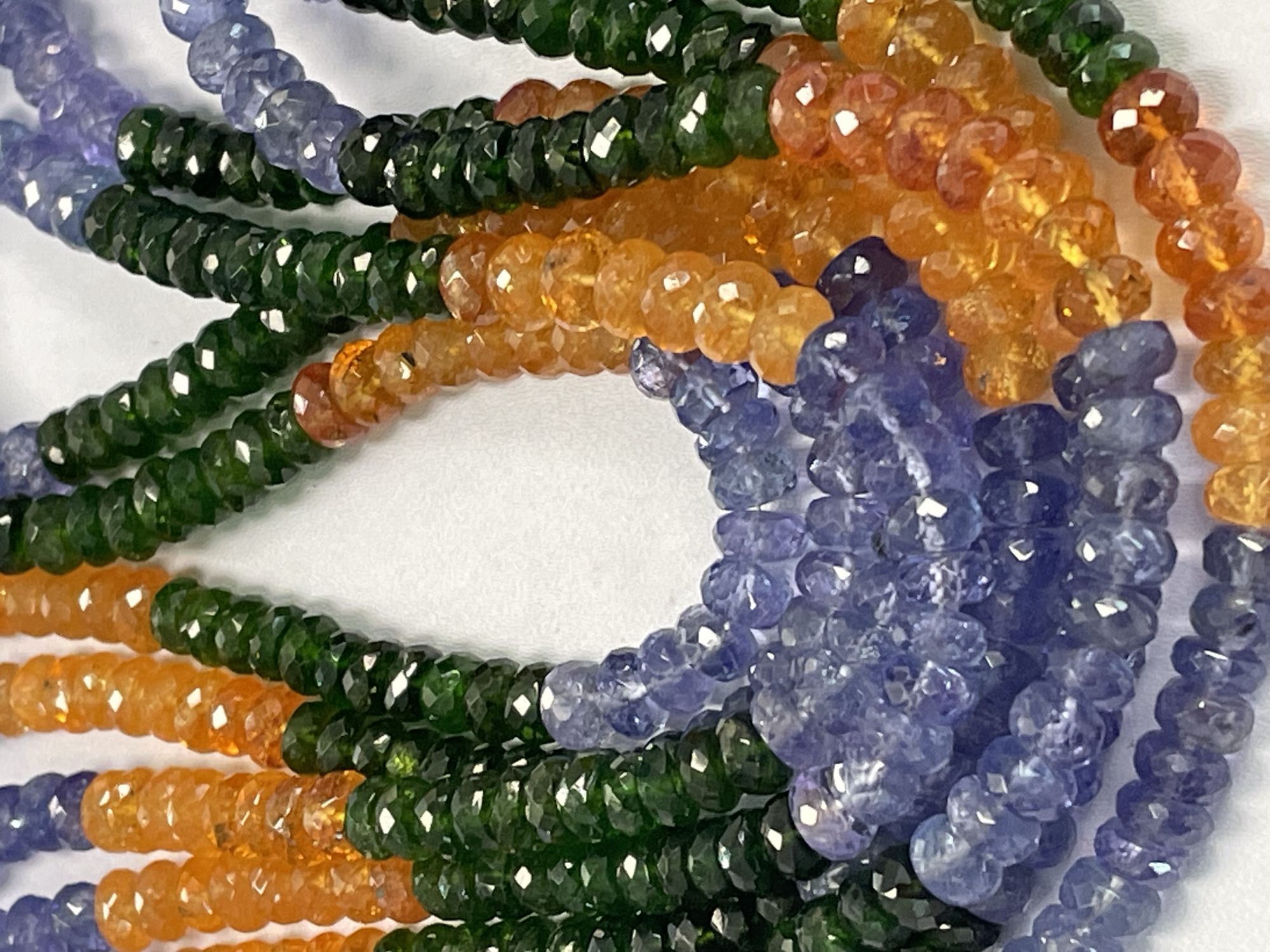 Multistone Rondelle Faceted