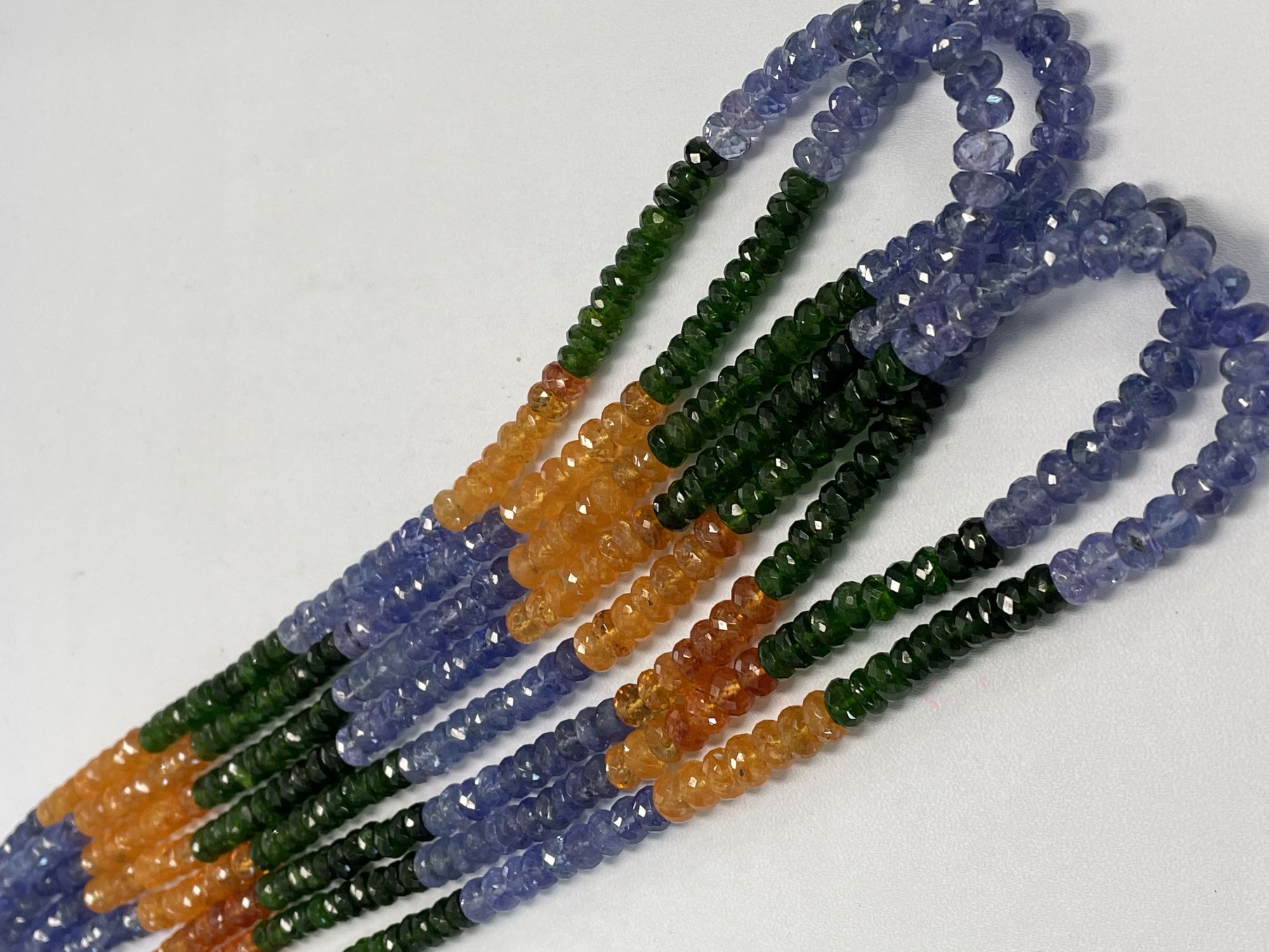 Multistone Rondelle Faceted