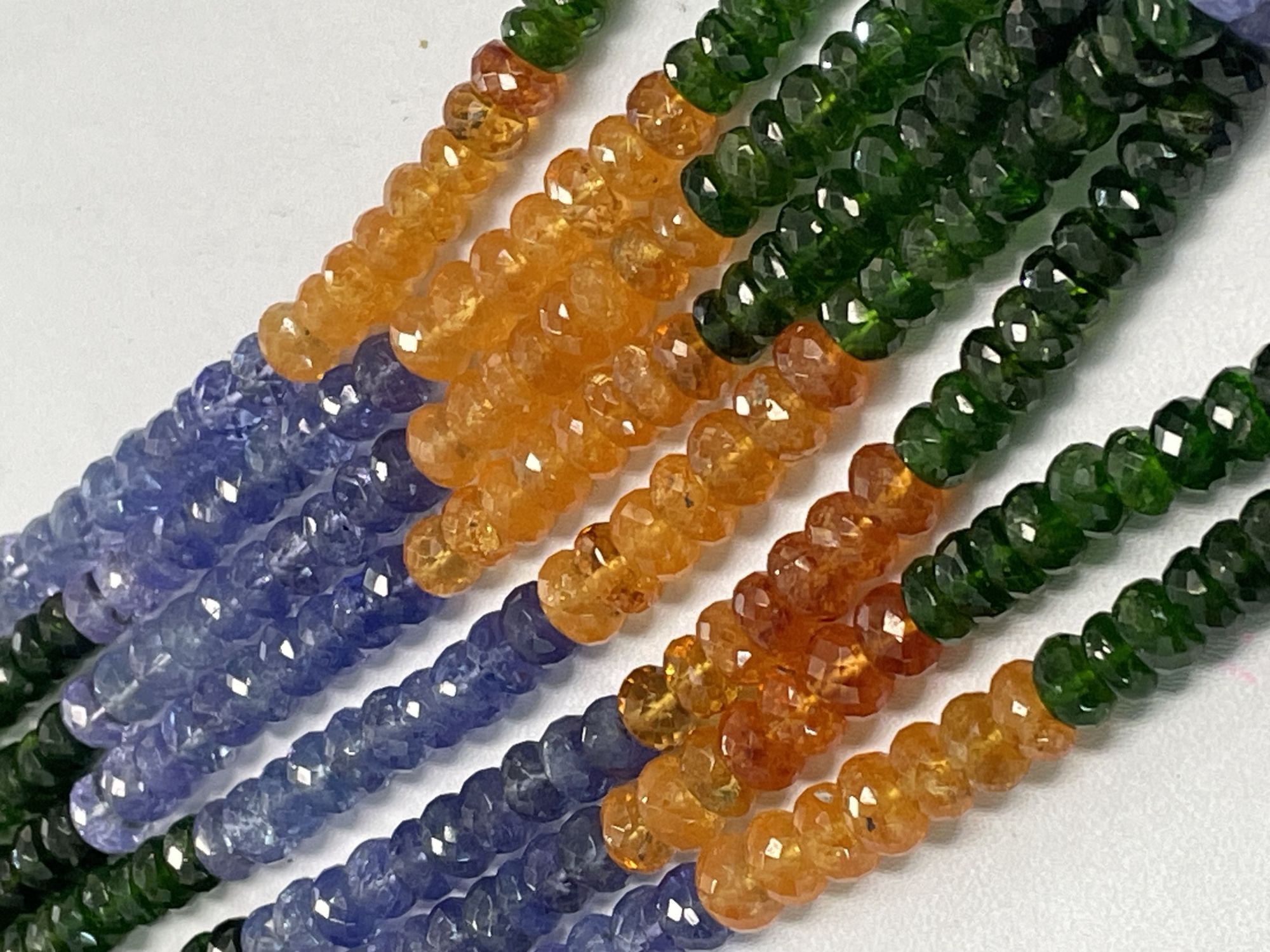 Multistone Rondelle Faceted