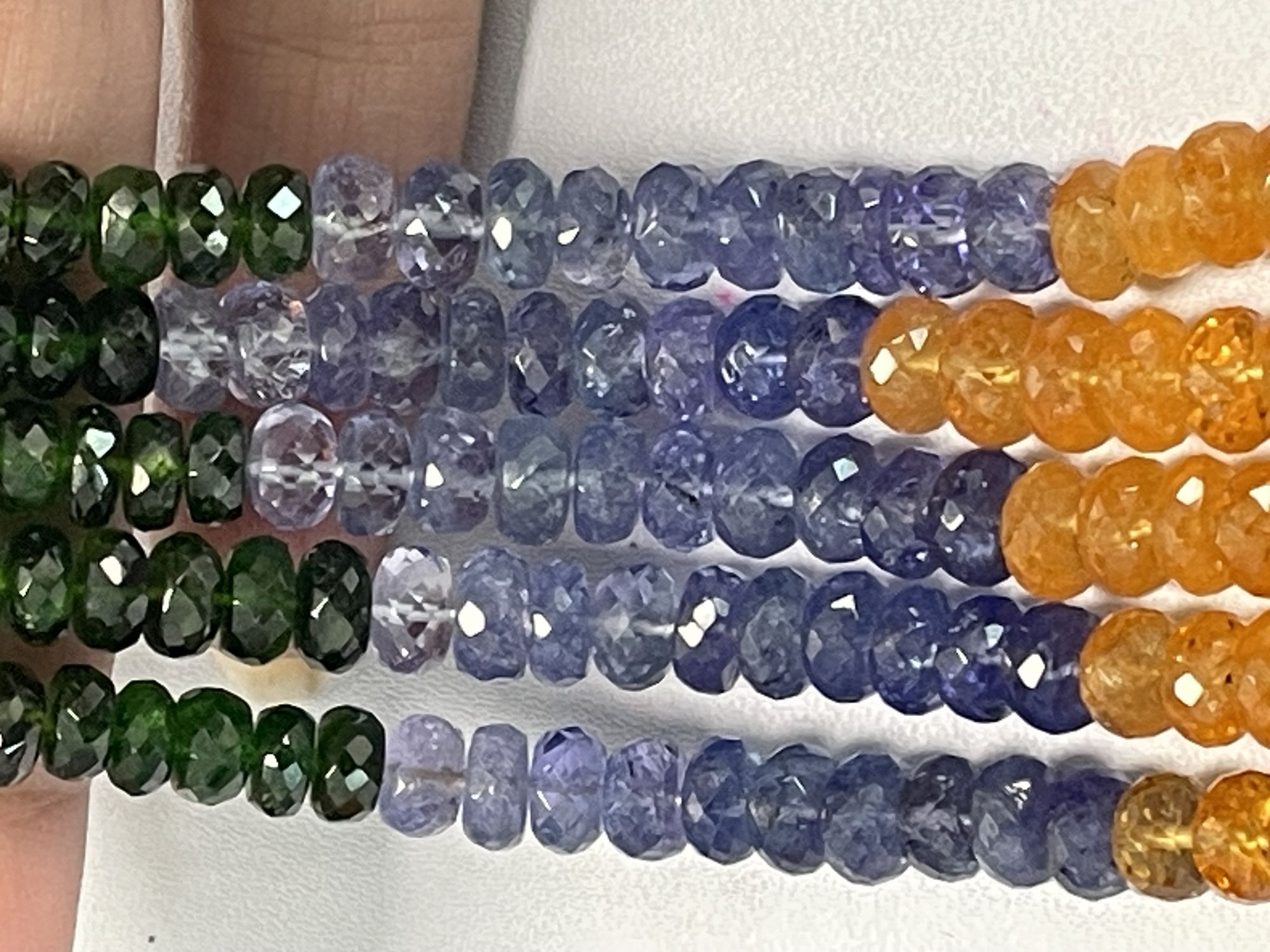 Multistone Rondelle Faceted